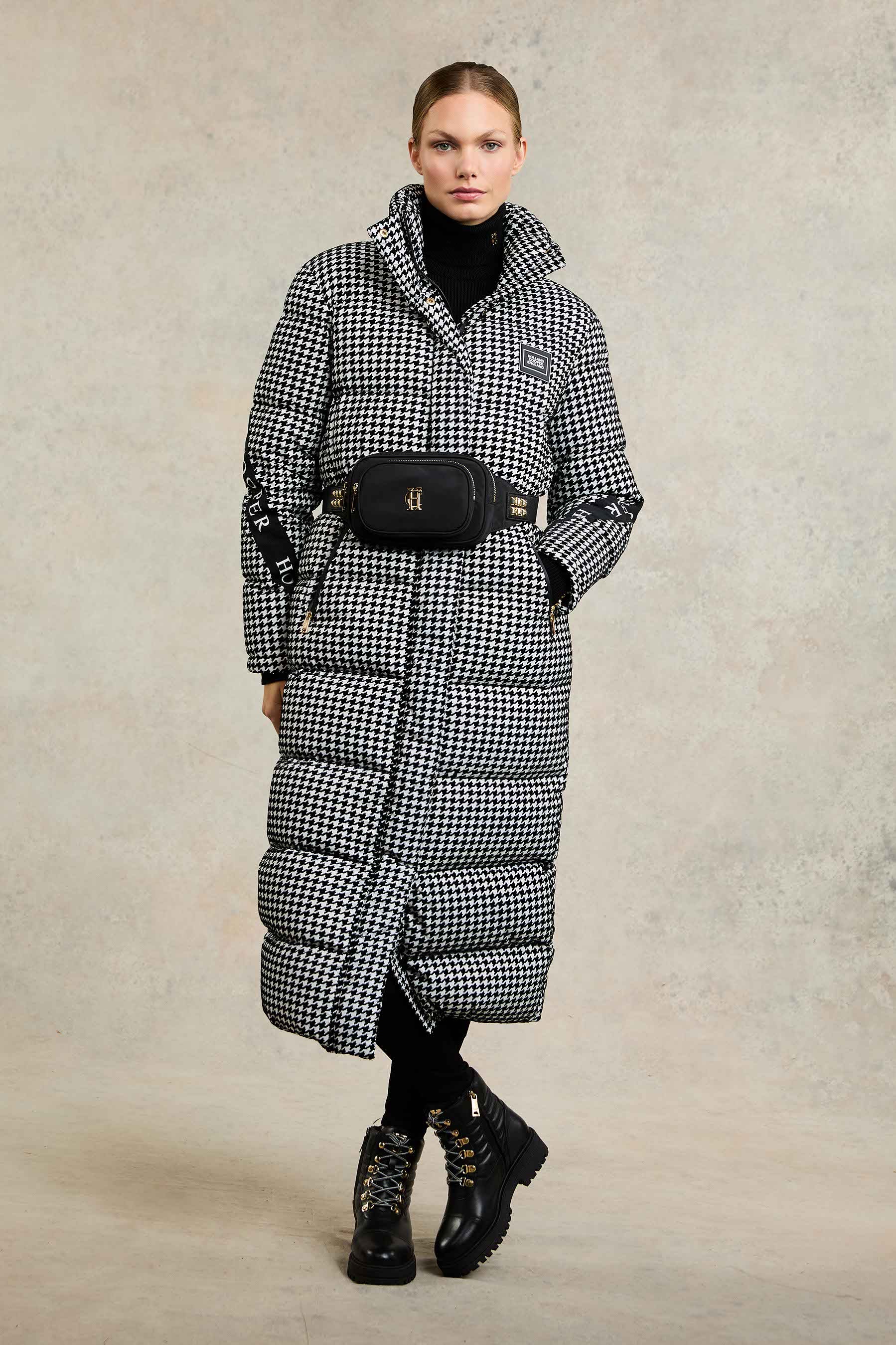 Camden Longline Coat (Houndstooth) - Image 3