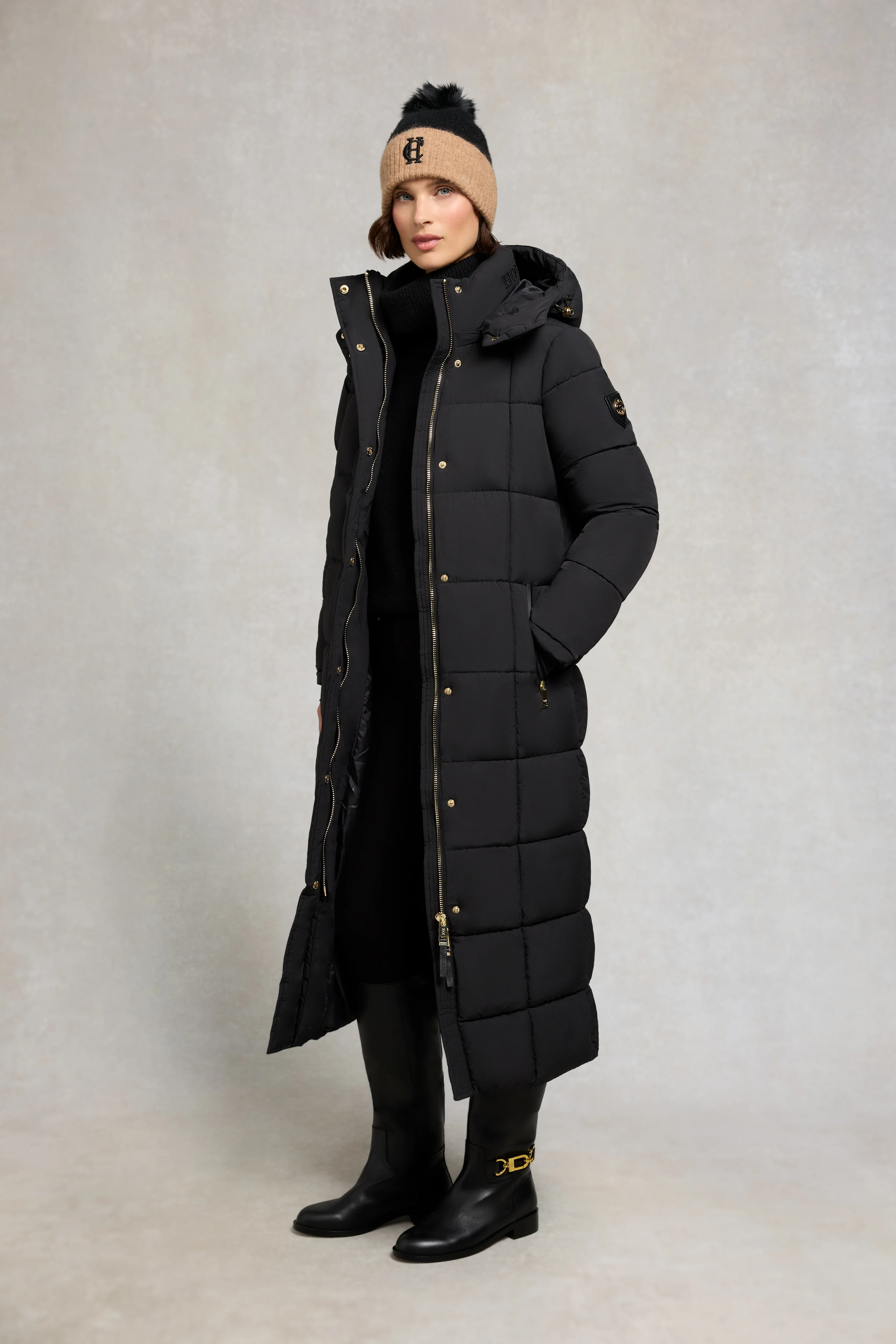 Carrington Longline Coat (Black) - Image 2