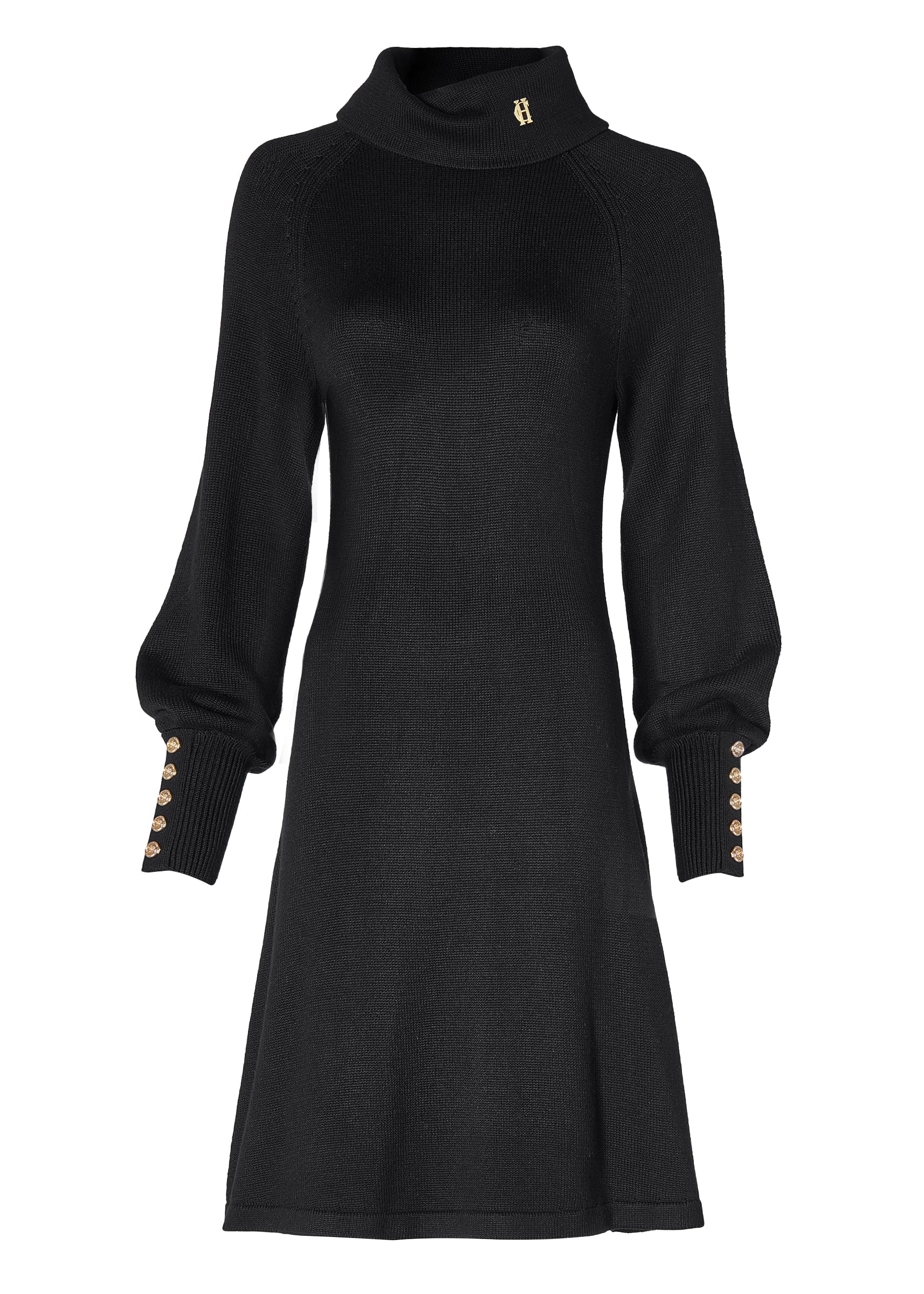 Chamonix Fit & Flare Dress (Black) - Image 4