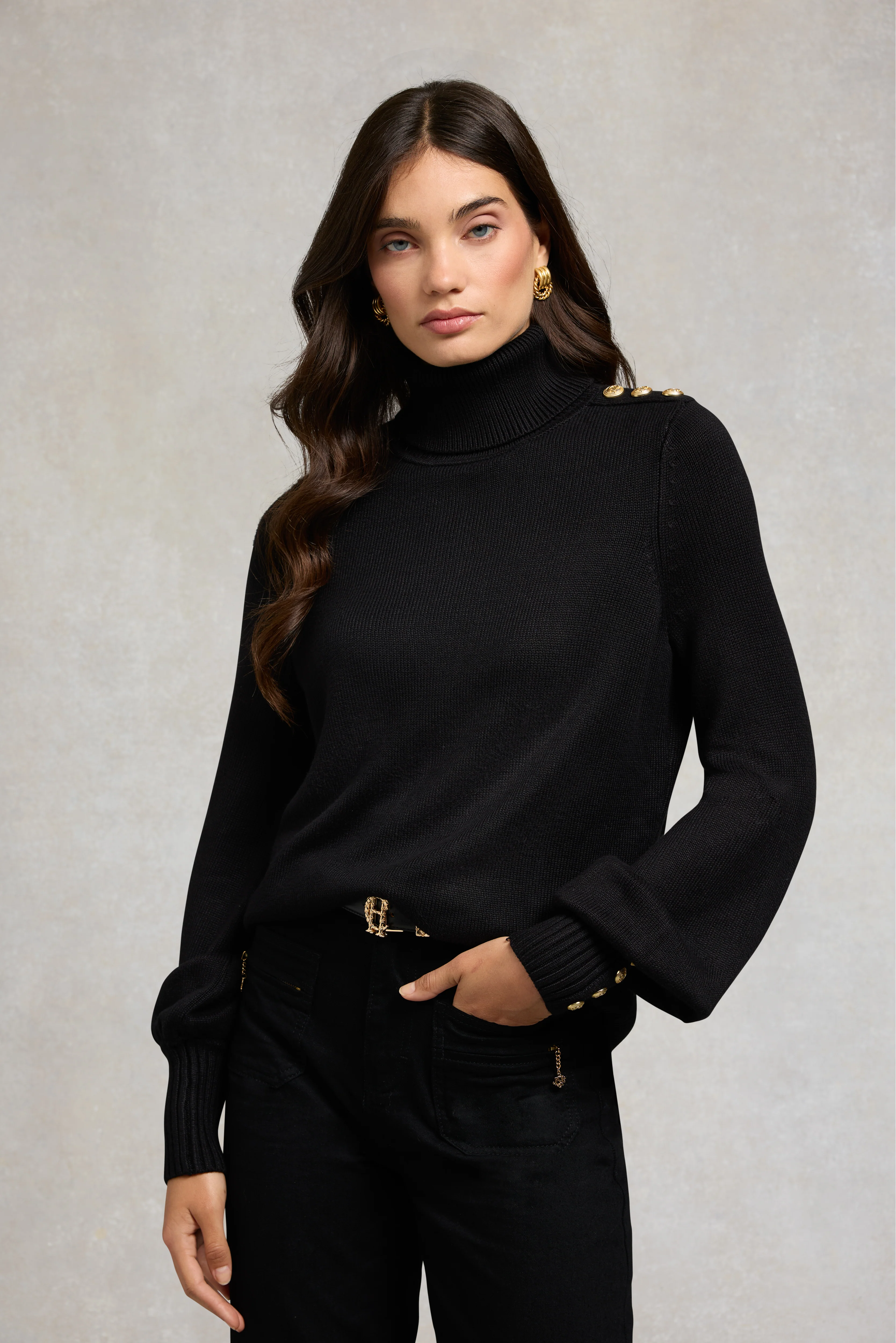 Chamonix Roll Neck Knit (Black) - Image 7
