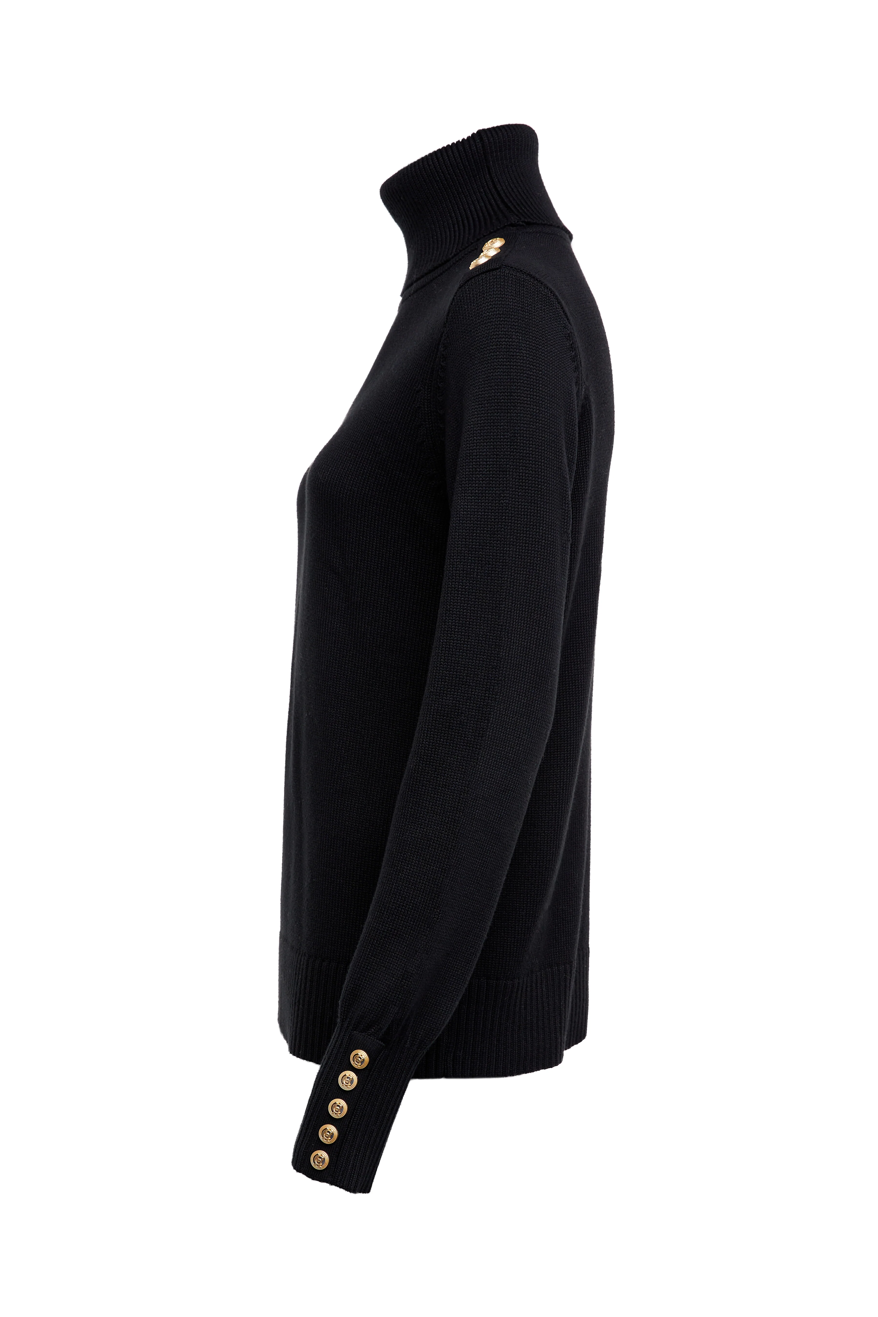 Chamonix Roll Neck Knit (Black) - Image 8