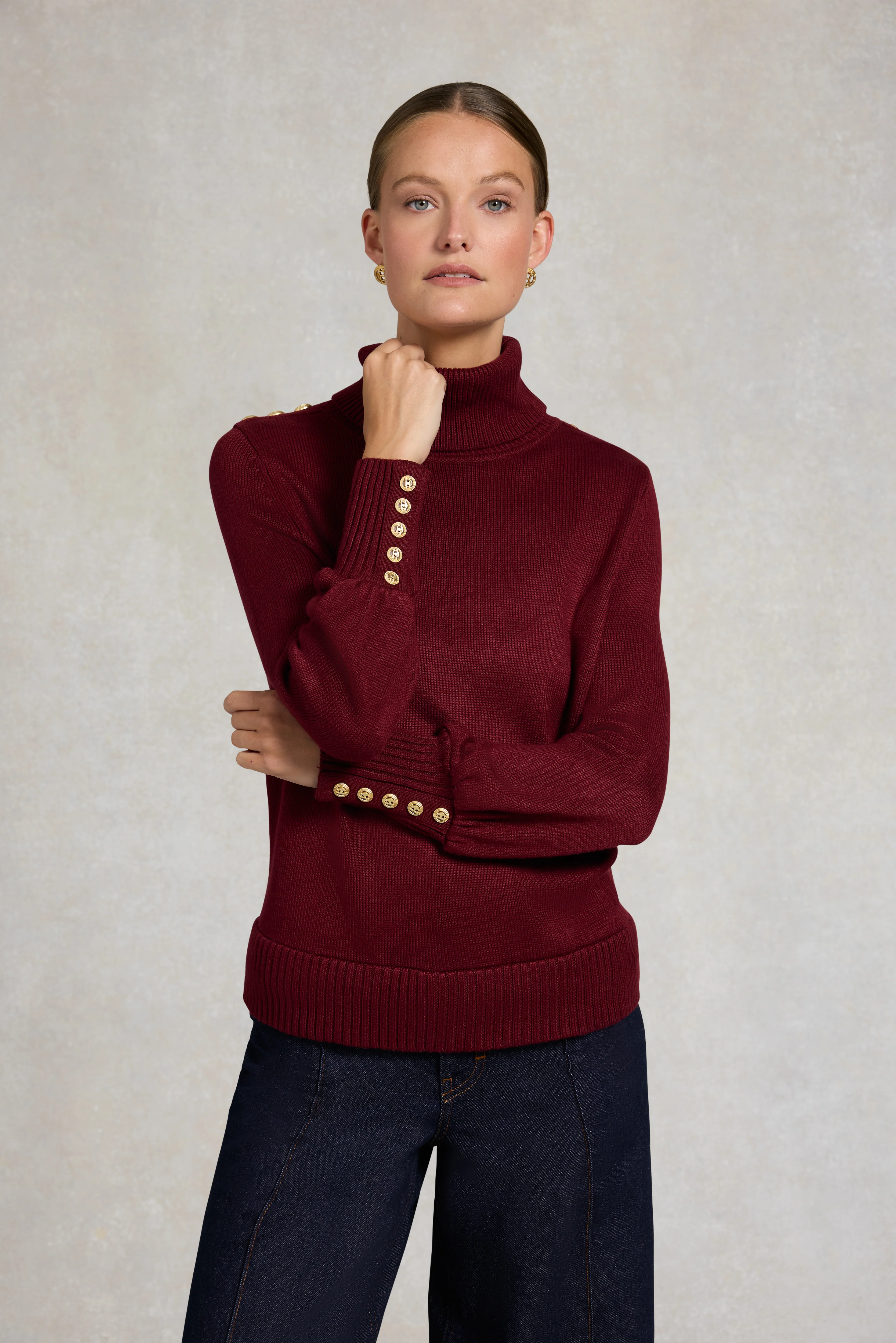 Chamonix Roll Neck Knit (Wine) - Image 2