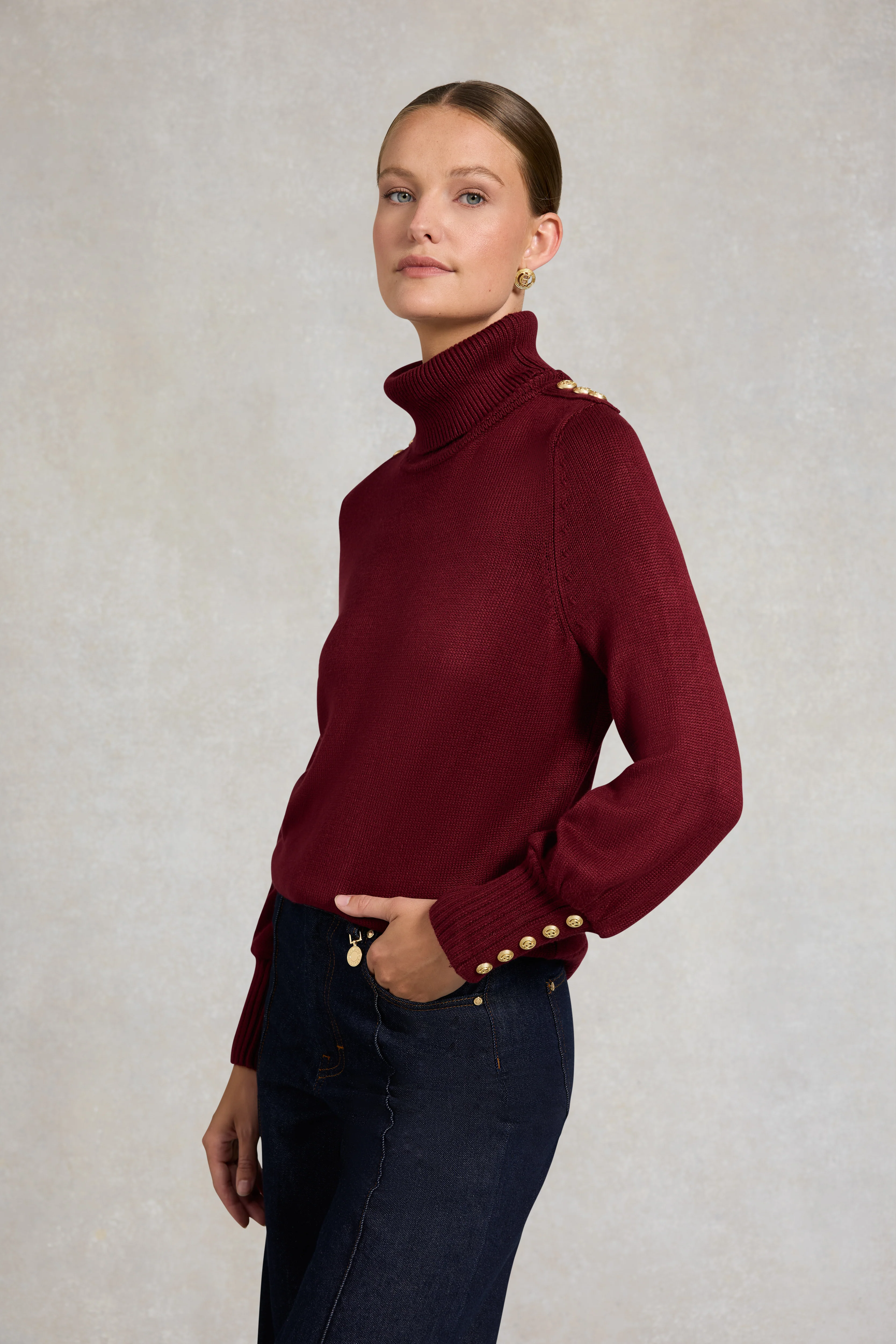 Chamonix Roll Neck Knit (Wine) - Image 6