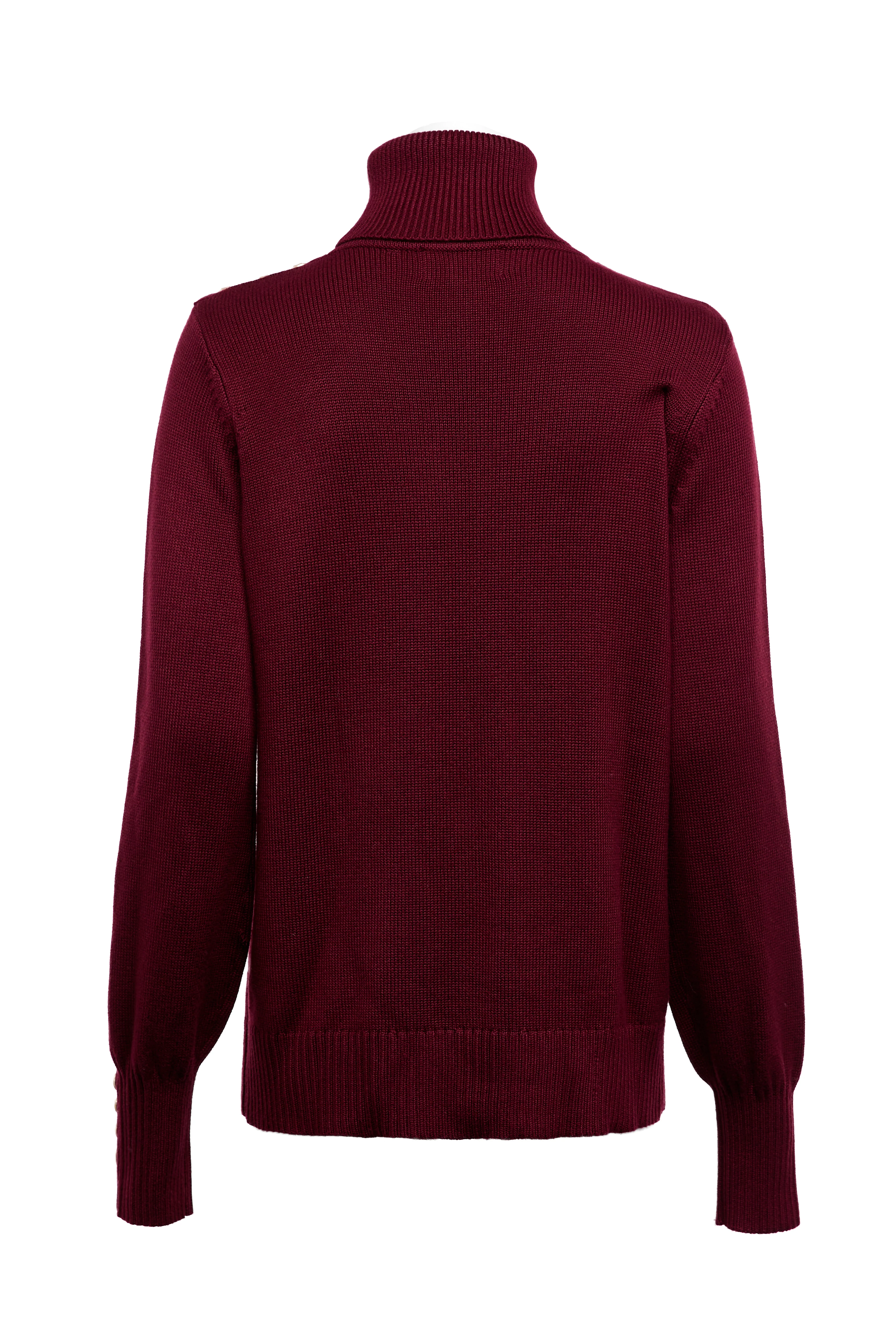 Chamonix Roll Neck Knit (Wine) - Image 8