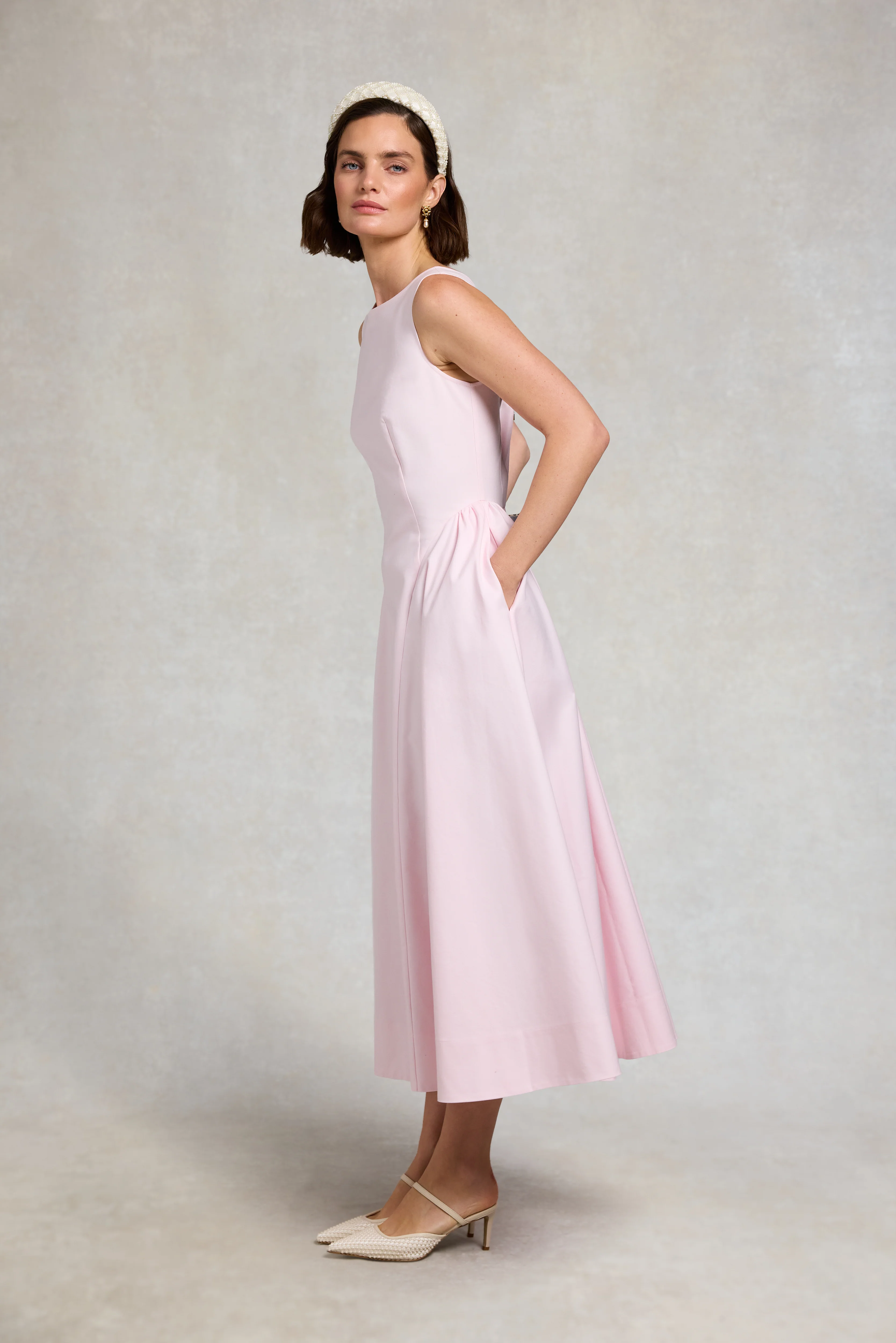 Chatsworth Woven Dress (Blush) - Image 4
