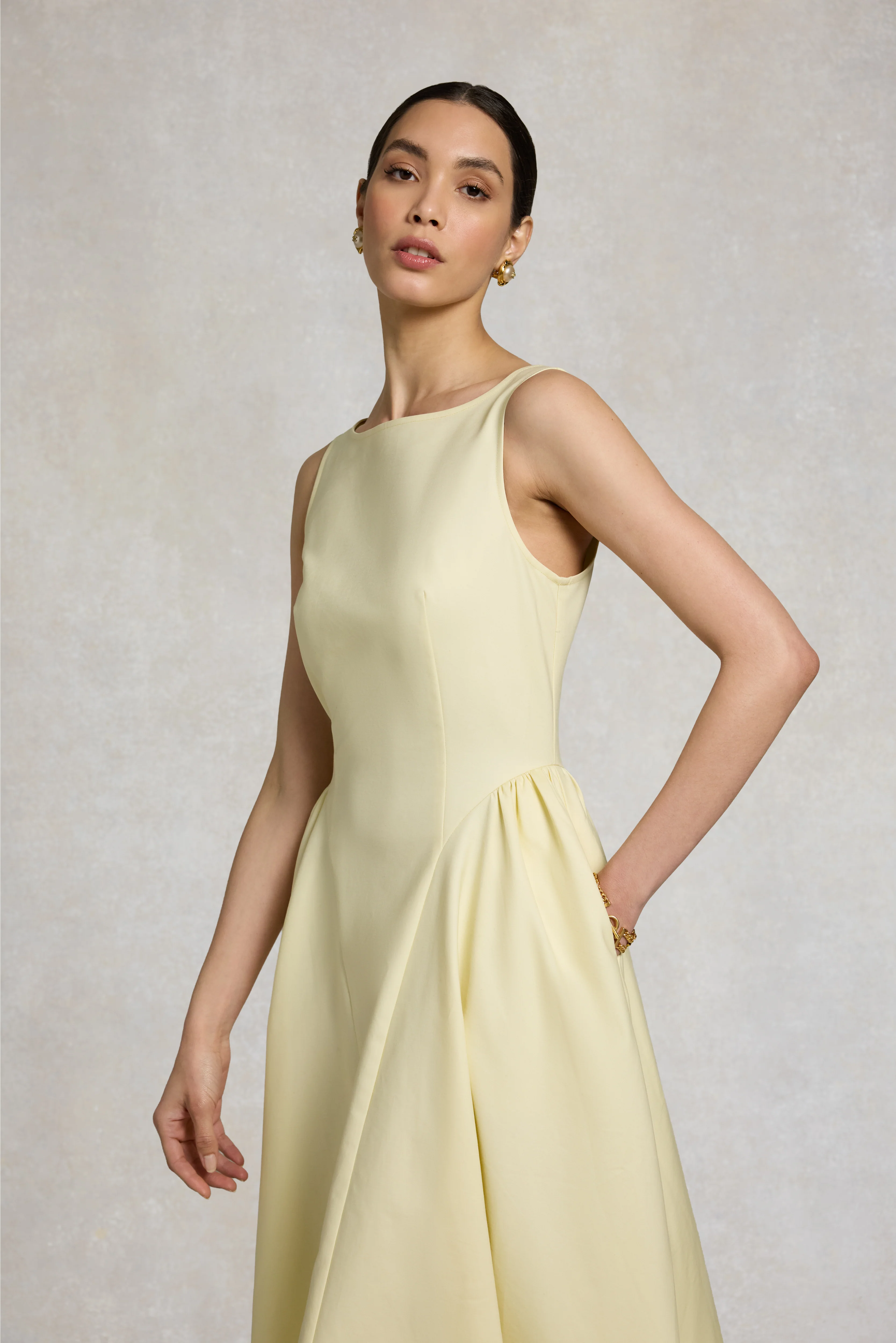 Chatsworth Woven Dress (Lemon) - Image 3