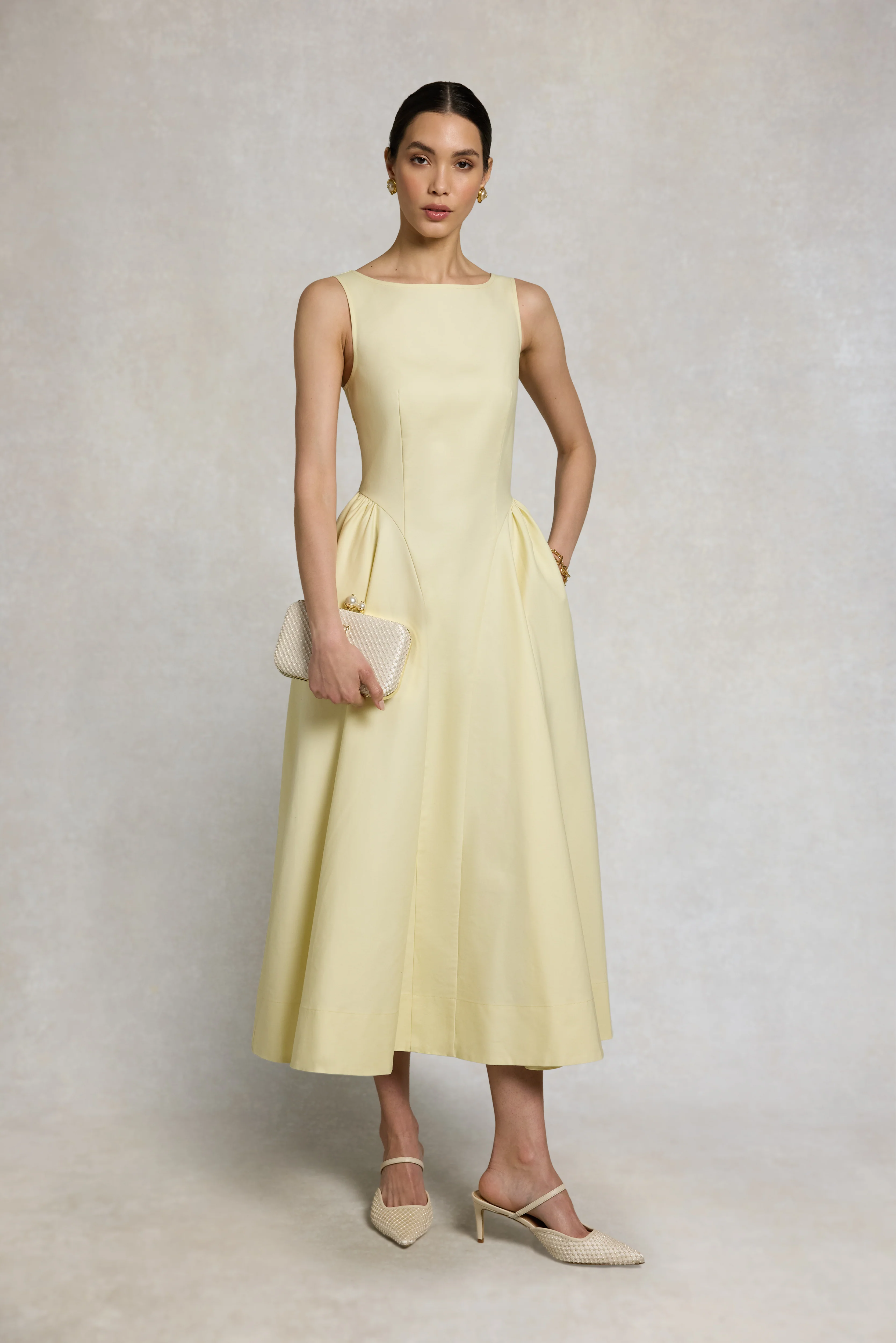 Chatsworth Woven Dress (Lemon) - Image 6