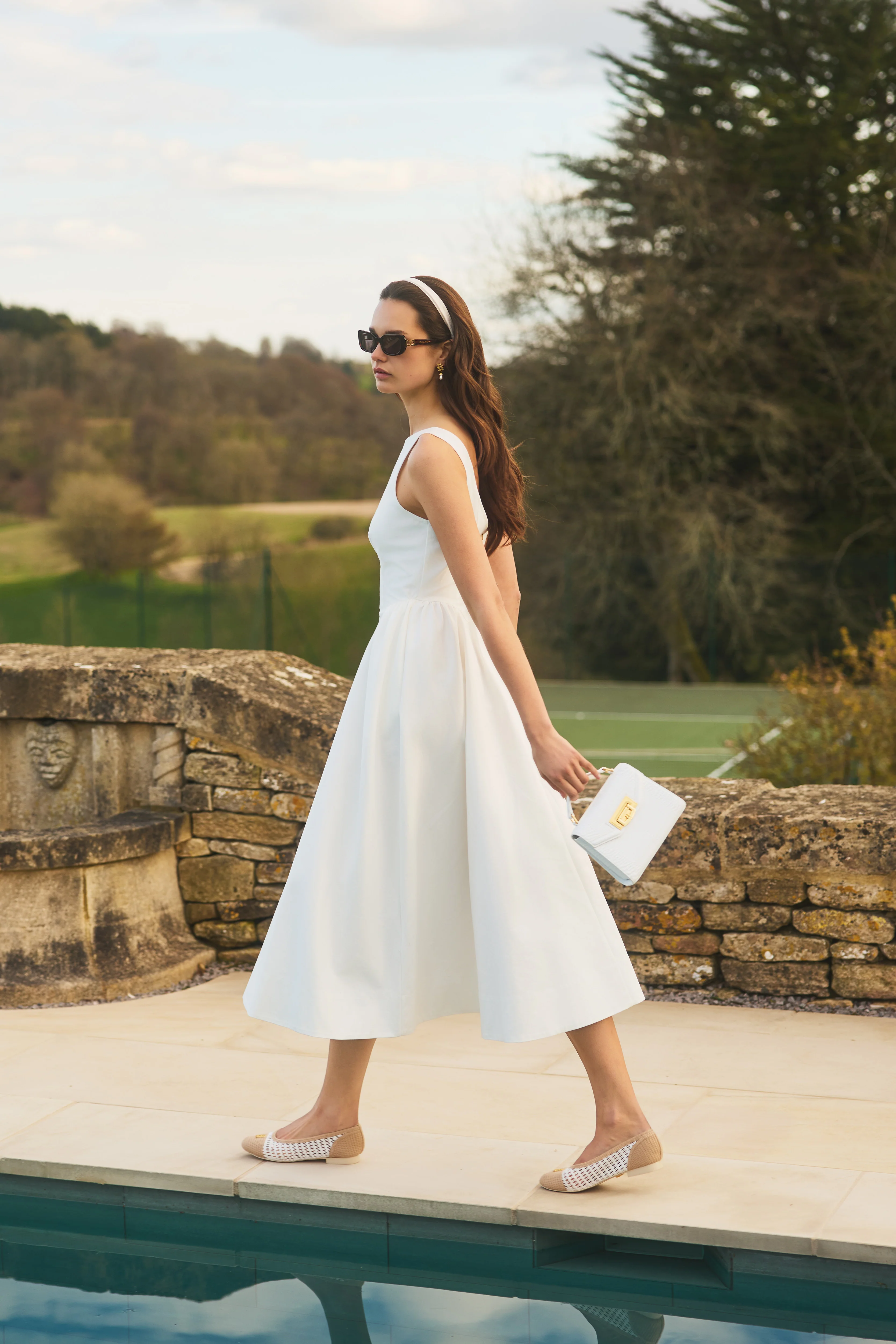 Chatsworth Woven Dress (White) - Image 2