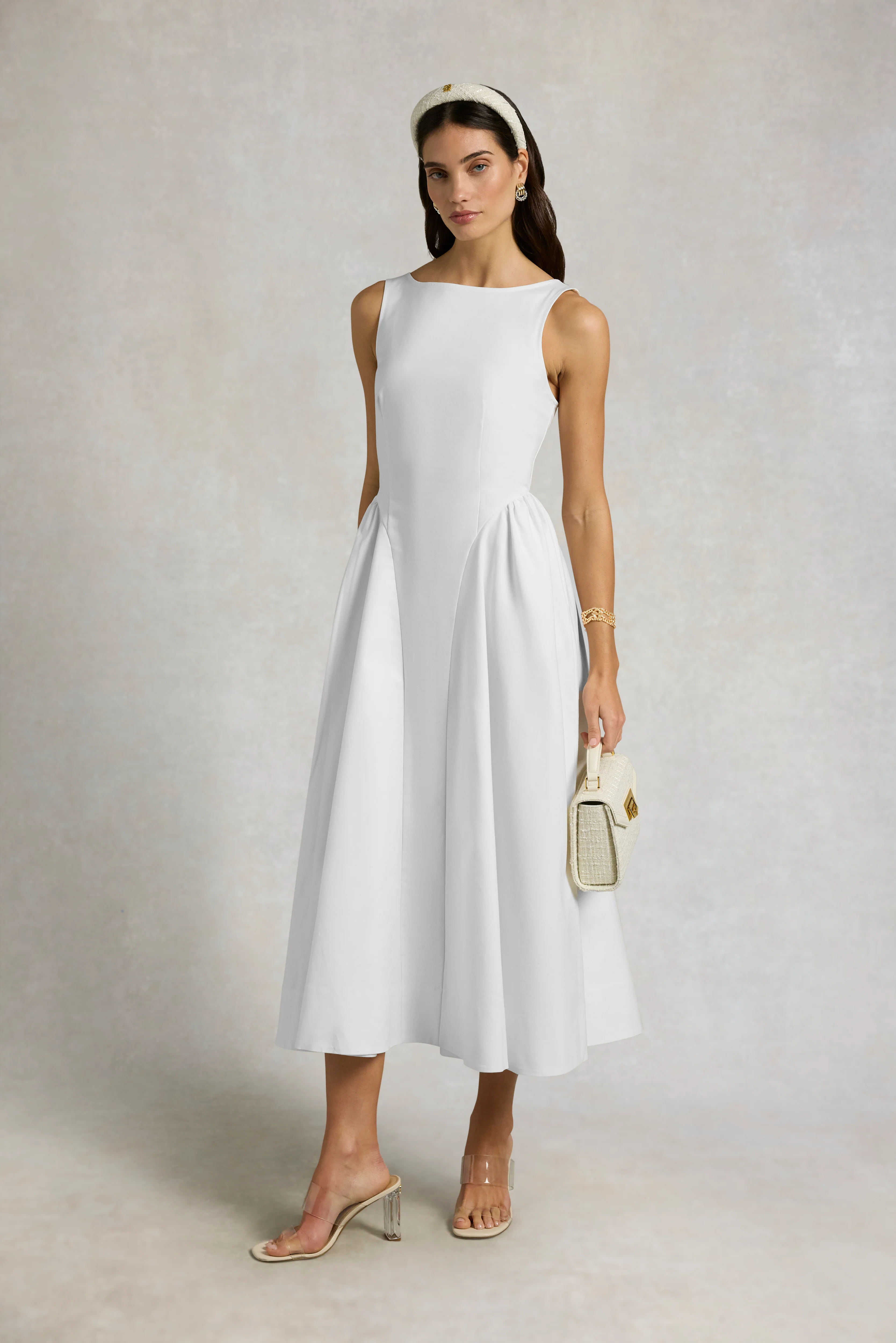 Chatsworth Woven Dress (White) - Image 6