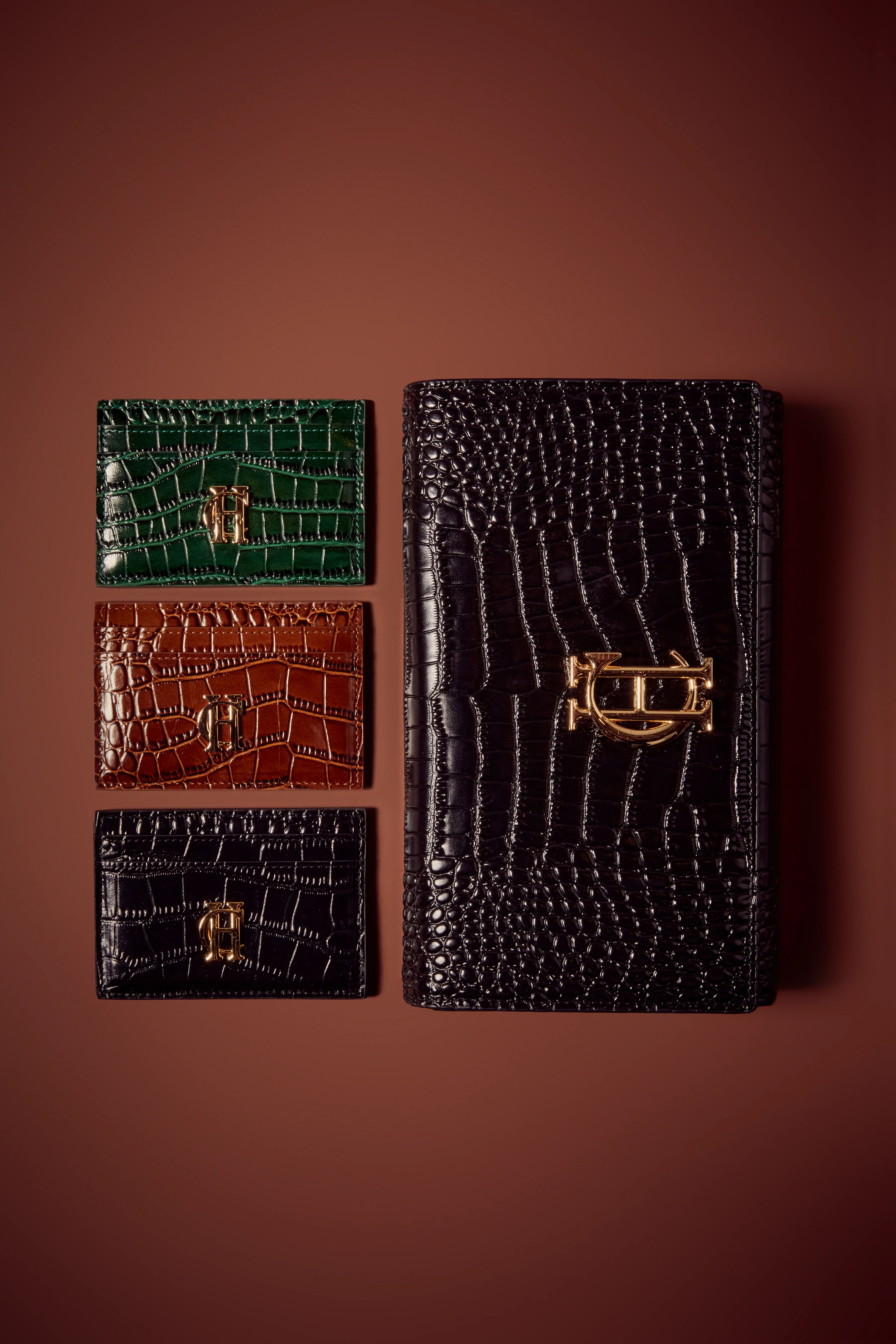 Chelsea Card Holder (Black Croc) - Image 4