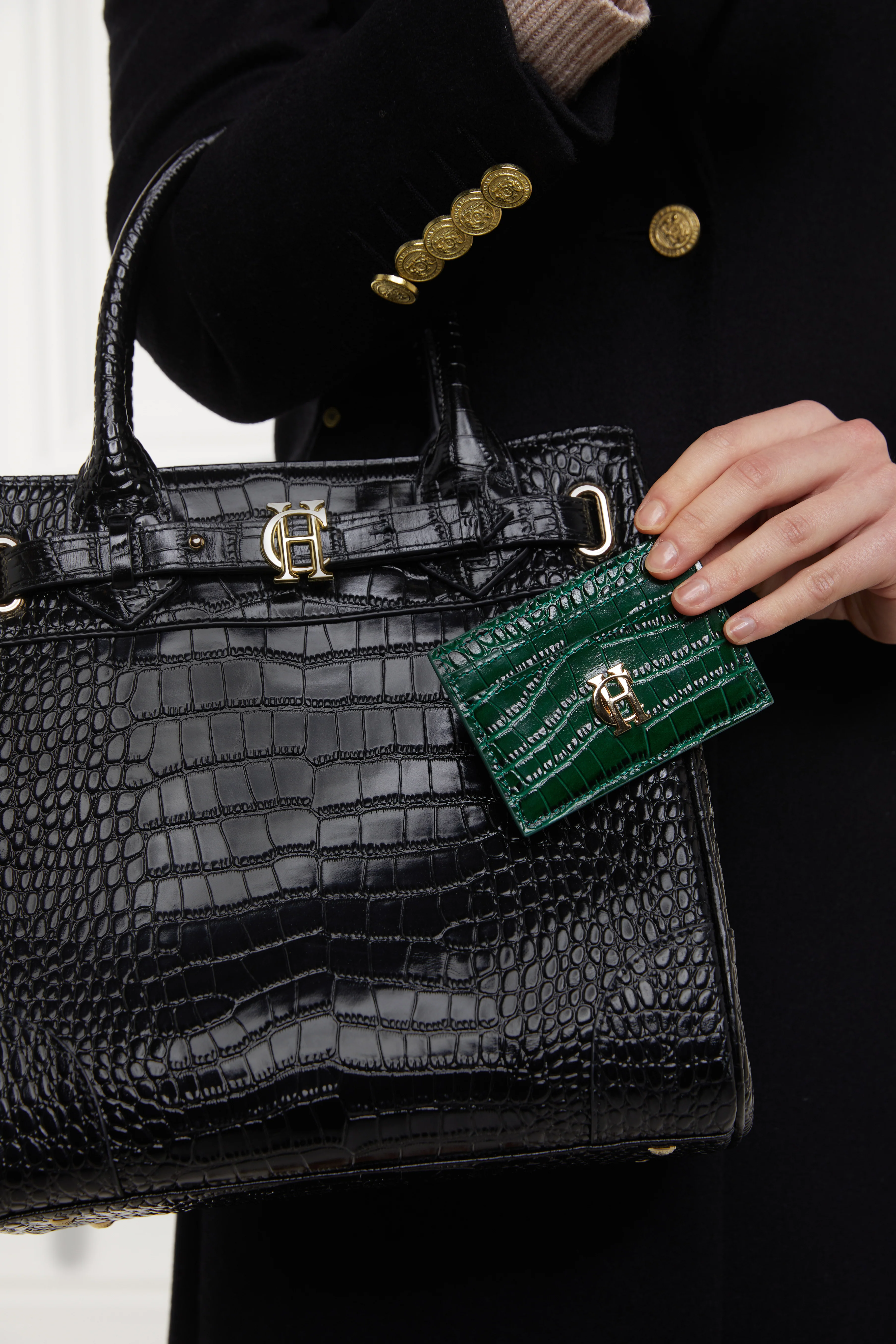 Chelsea Card Holder (Emerald Croc) - Image 3