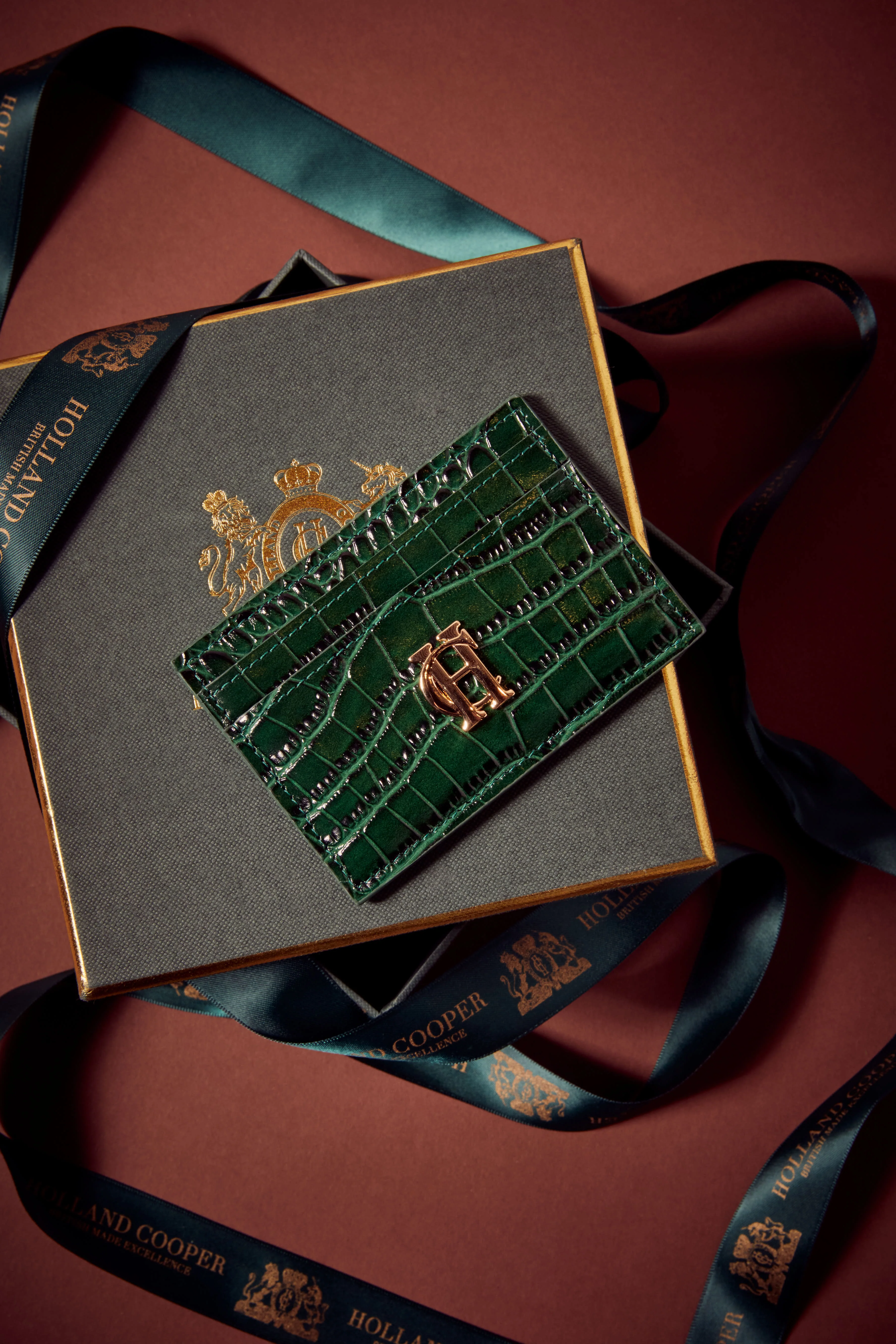 Chelsea Card Holder (Emerald Croc) - Image 4