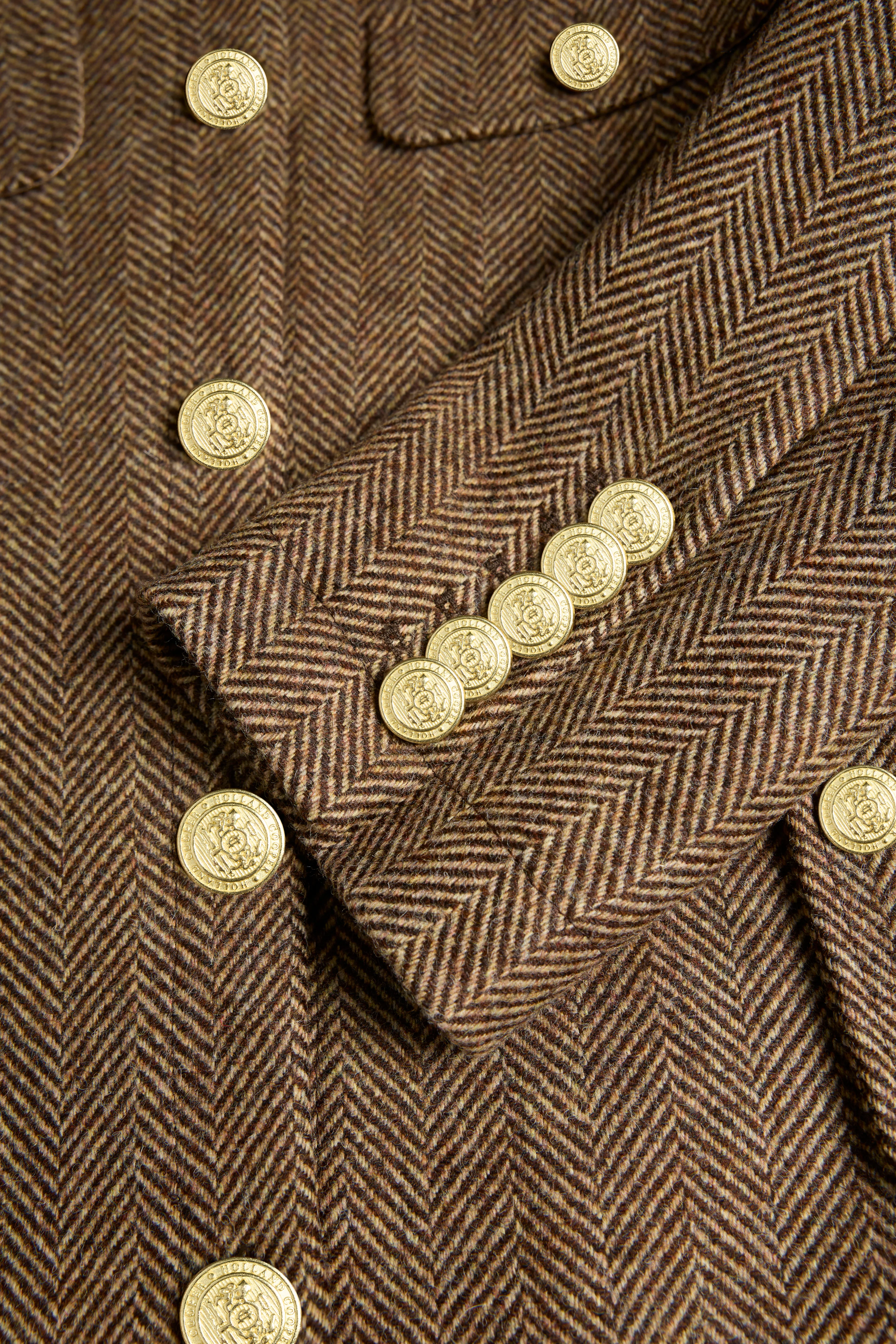 Chelsea Jacket (Large Scale Brown Herringbone) - Image 11