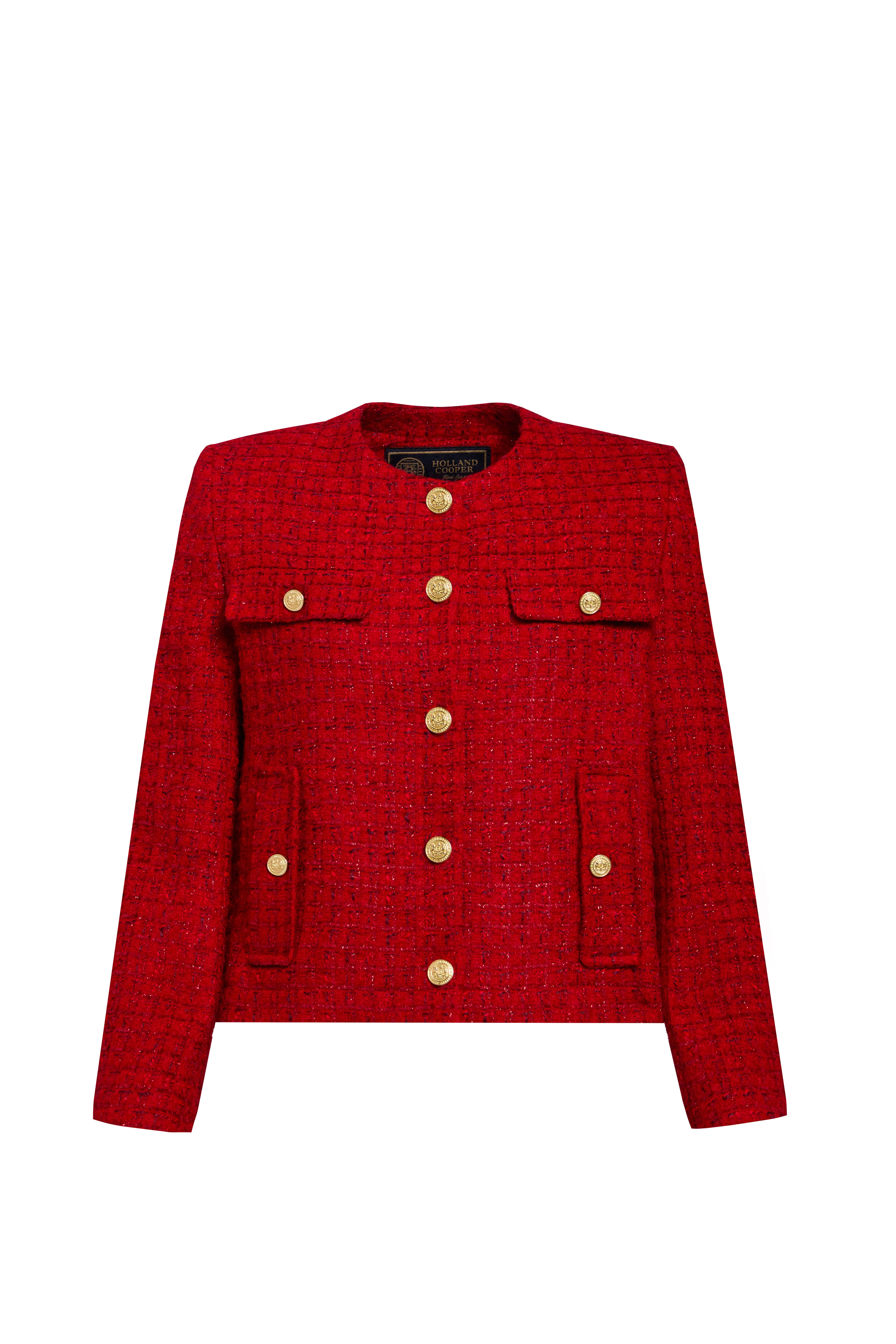 Chelsea Jacket (Red Boucle) - Image 4