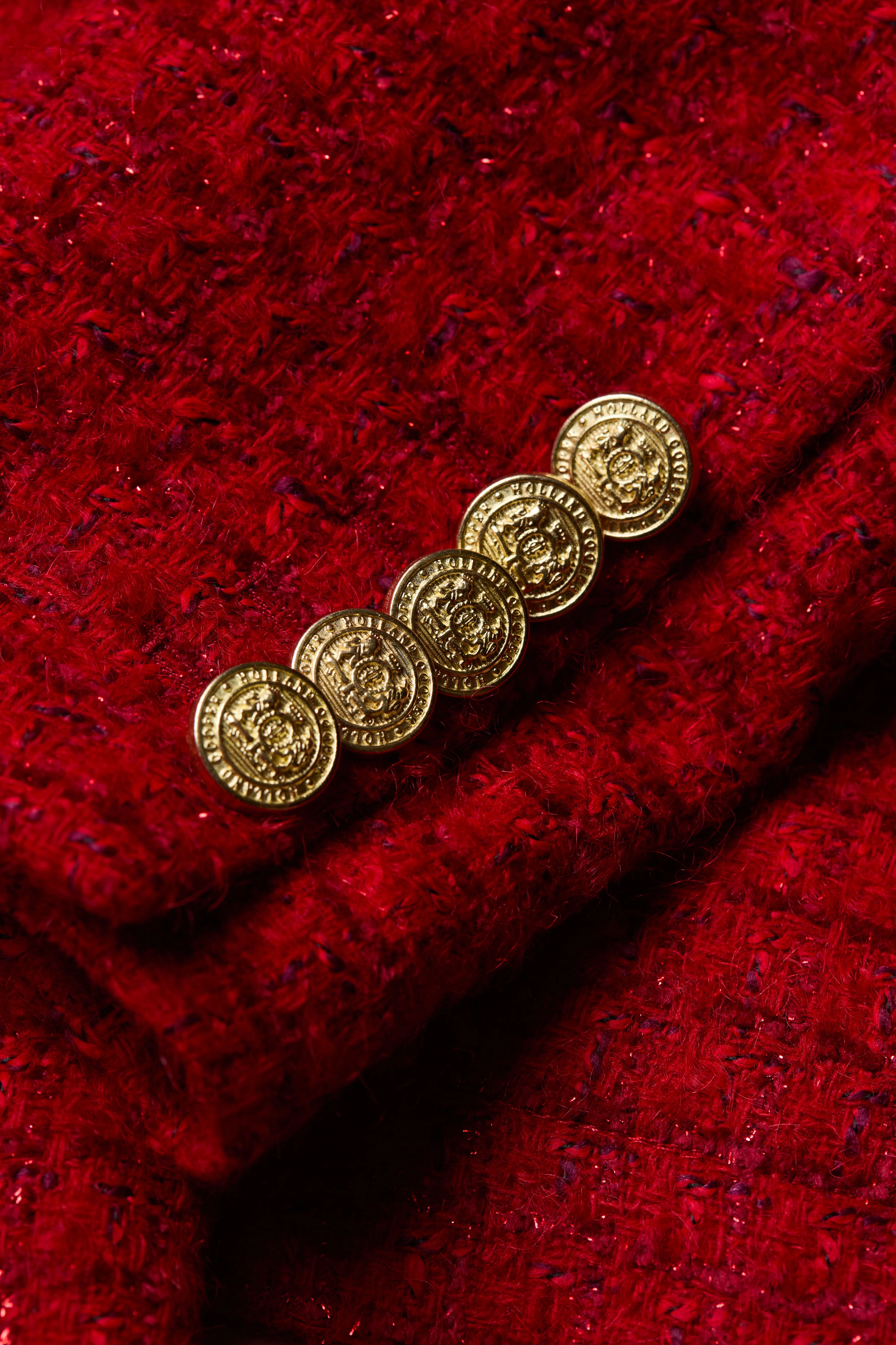Chelsea Jacket (Red Boucle) - Image 8