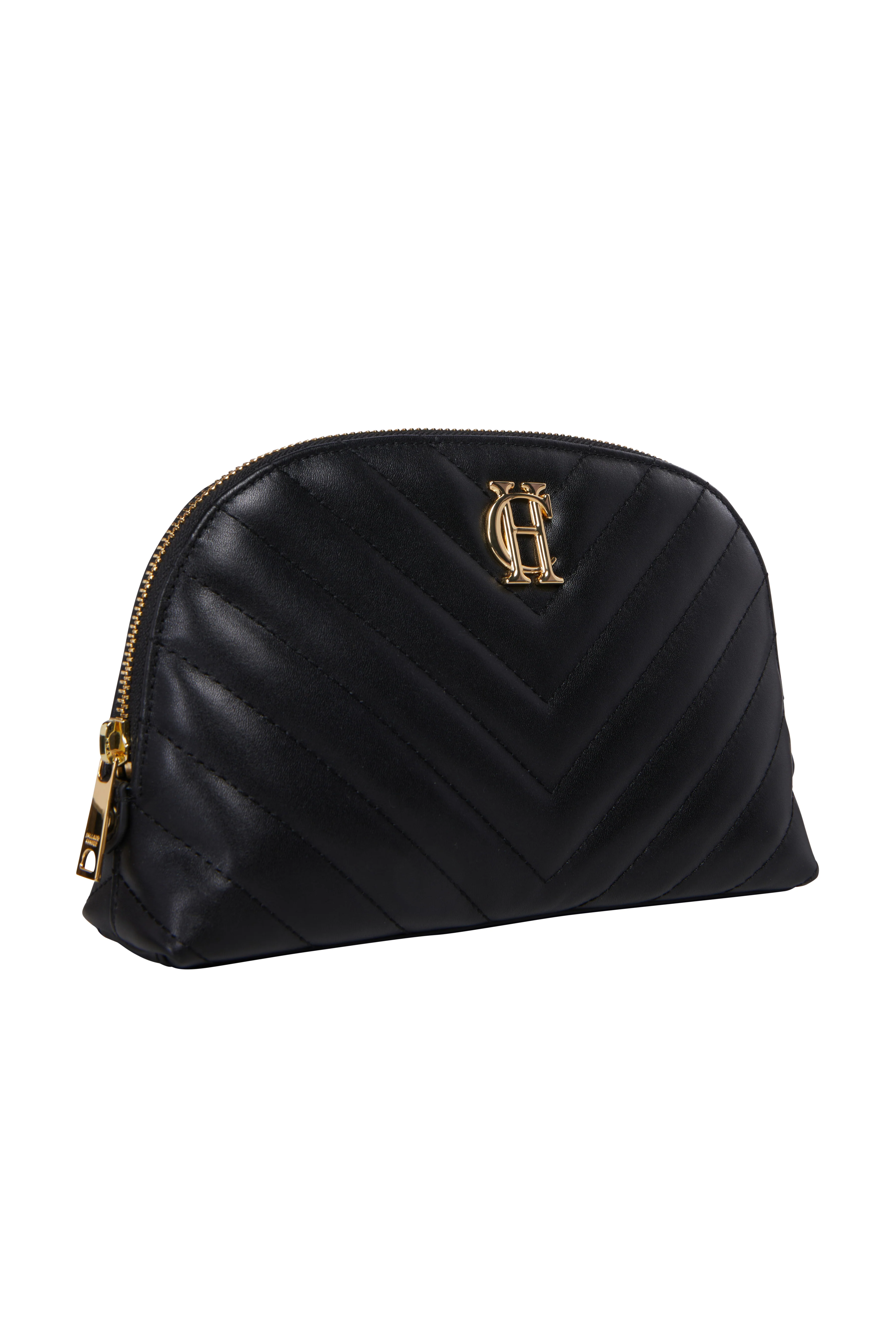 Chelsea Makeup Bag (Black Leather Quilt) - Image 4
