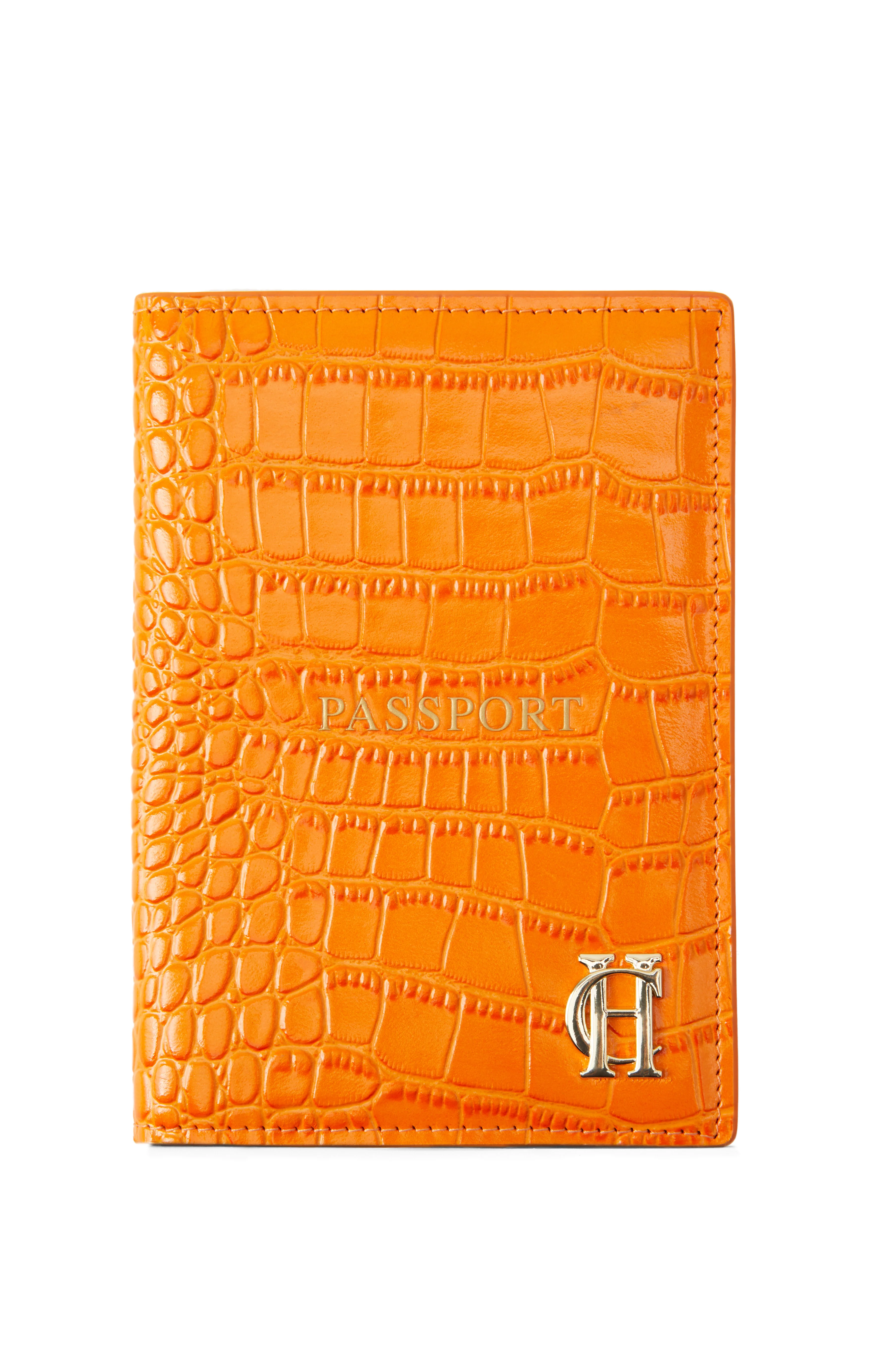 Chelsea Passport Holder (Orange Croc) - Image 2