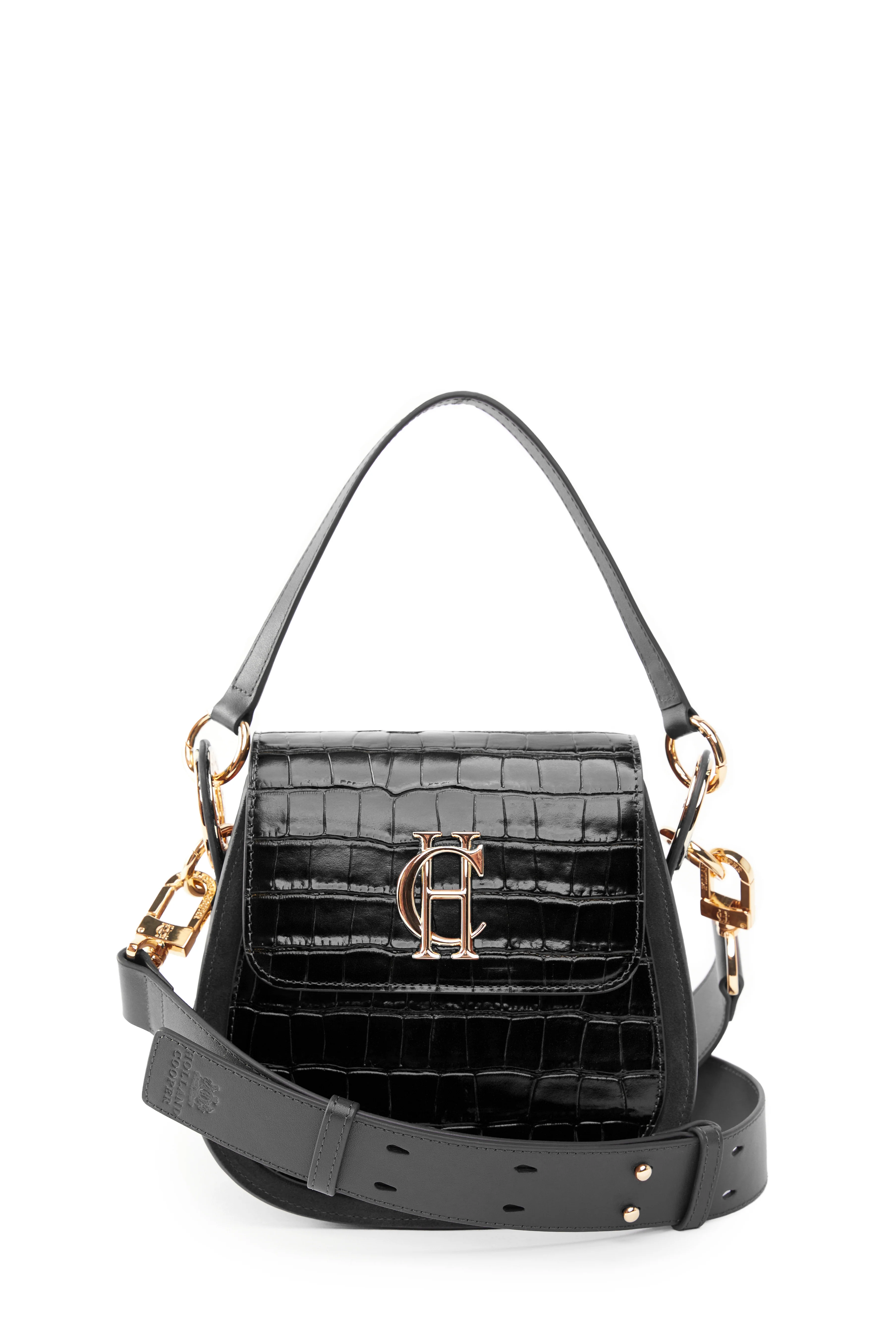 Chelsea Saddle Bag (Black Croc) - Image 2