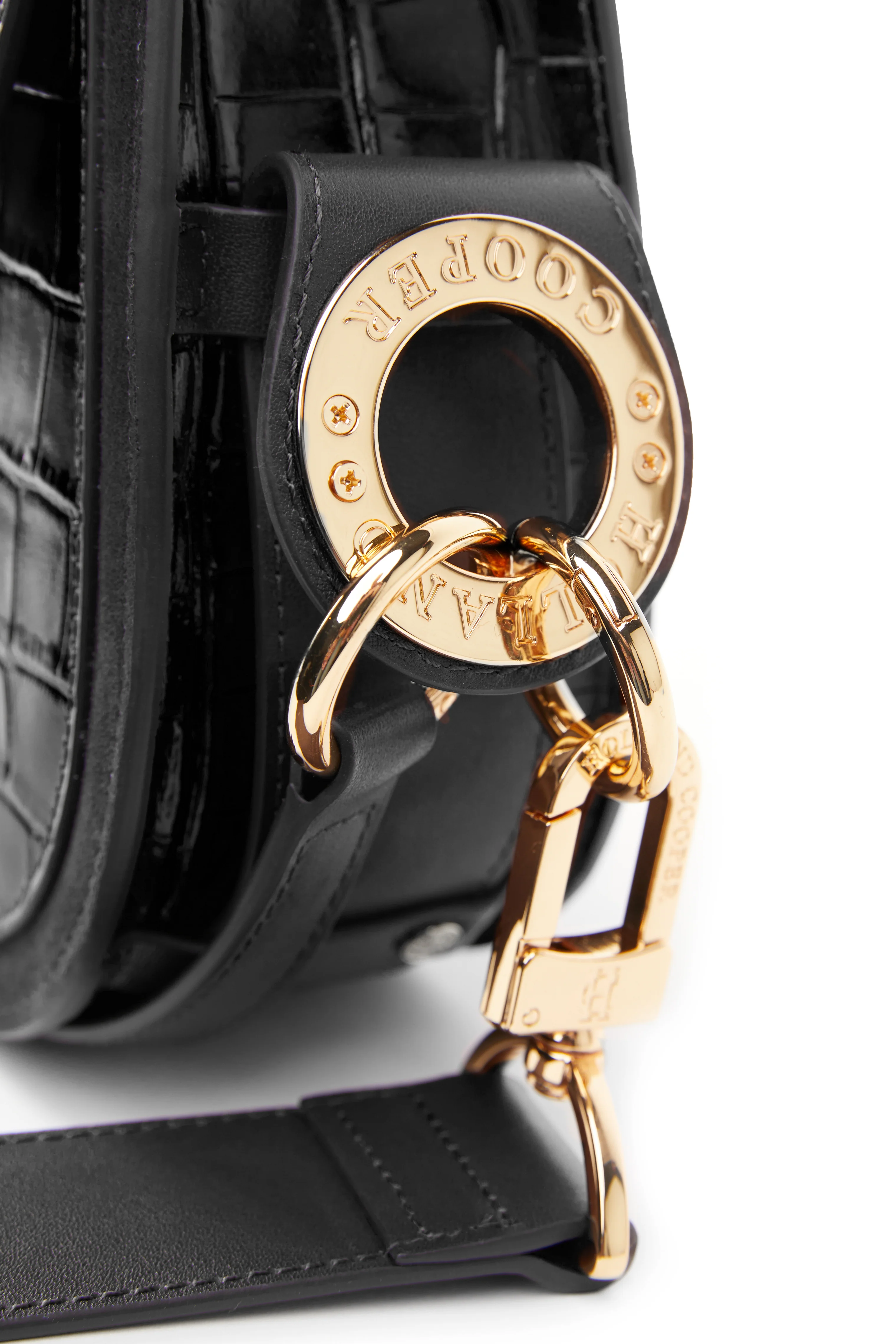 Chelsea Saddle Bag (Black Croc) - Image 8
