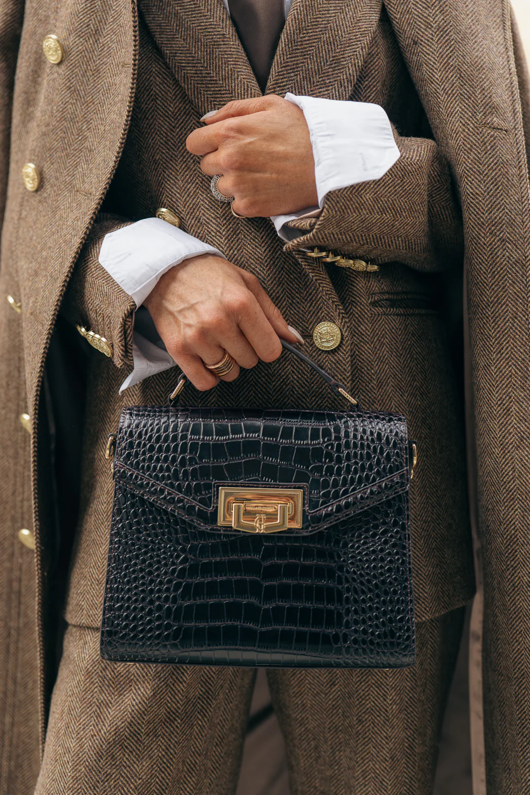 Cheltenham Bag (Blackberry Croc)