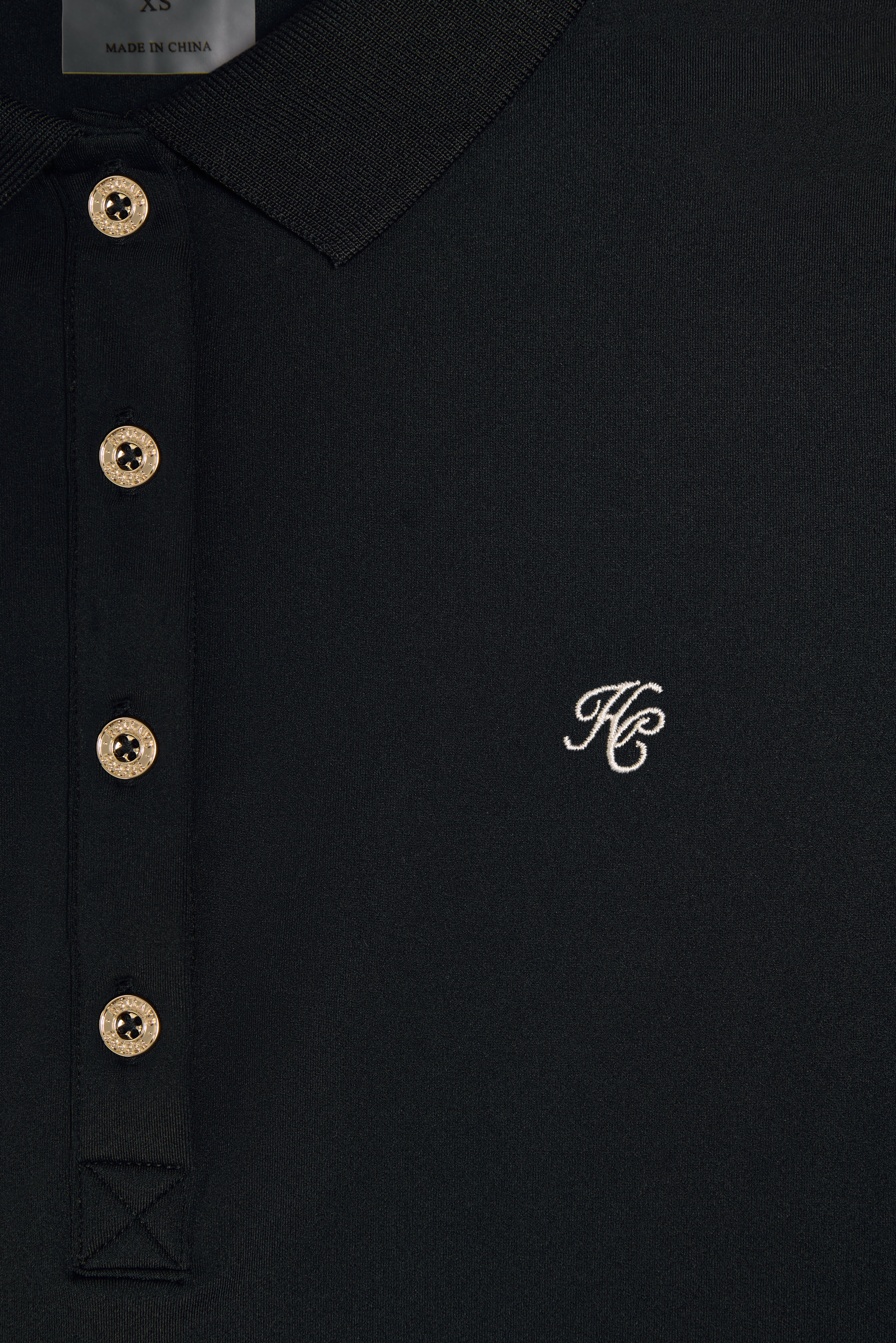 Chiltern Long Sleeve Polo Shirt (Black) - Image 9