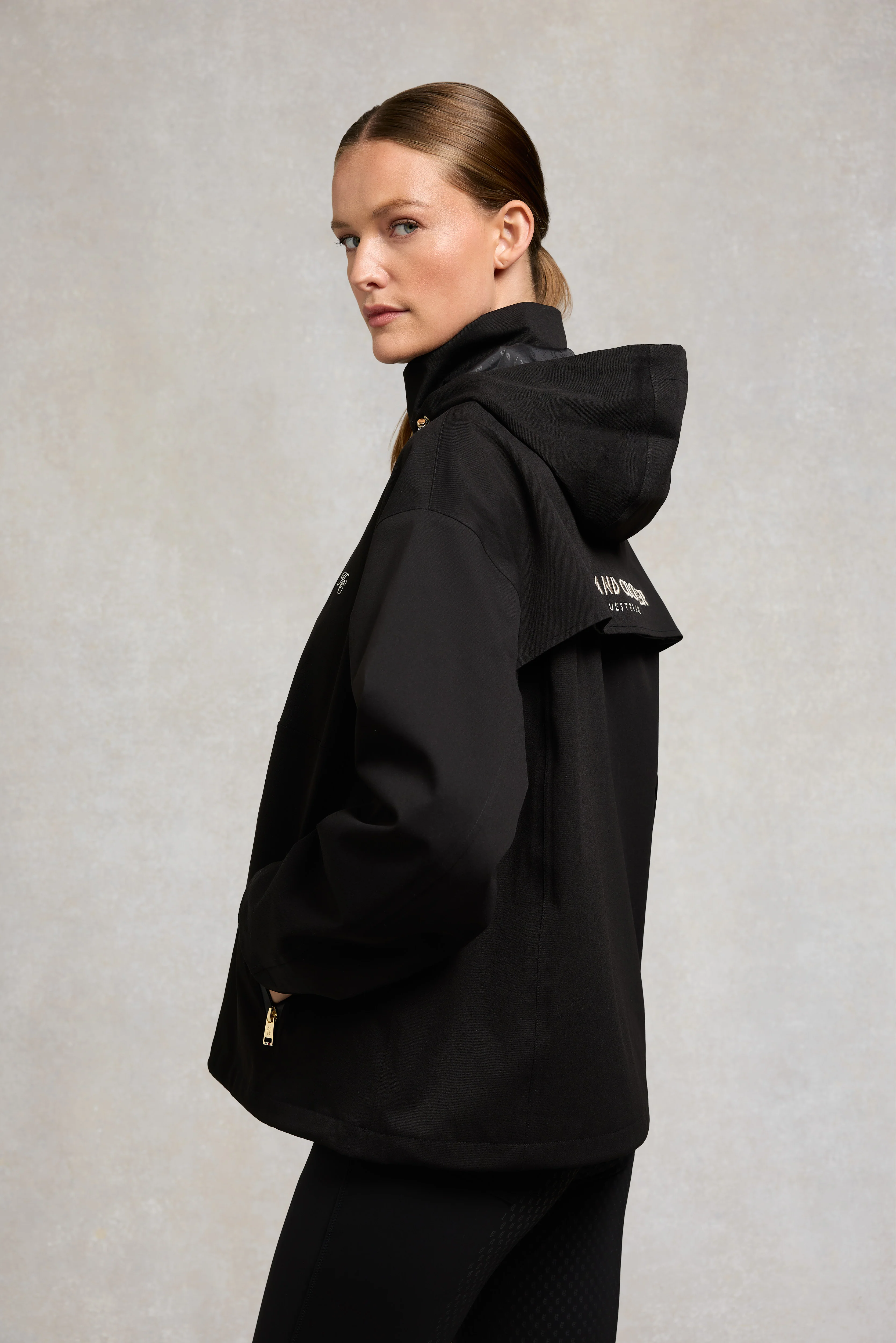 Chiltern Waterproof Quarter Zip Jacket (Black) - Image 2