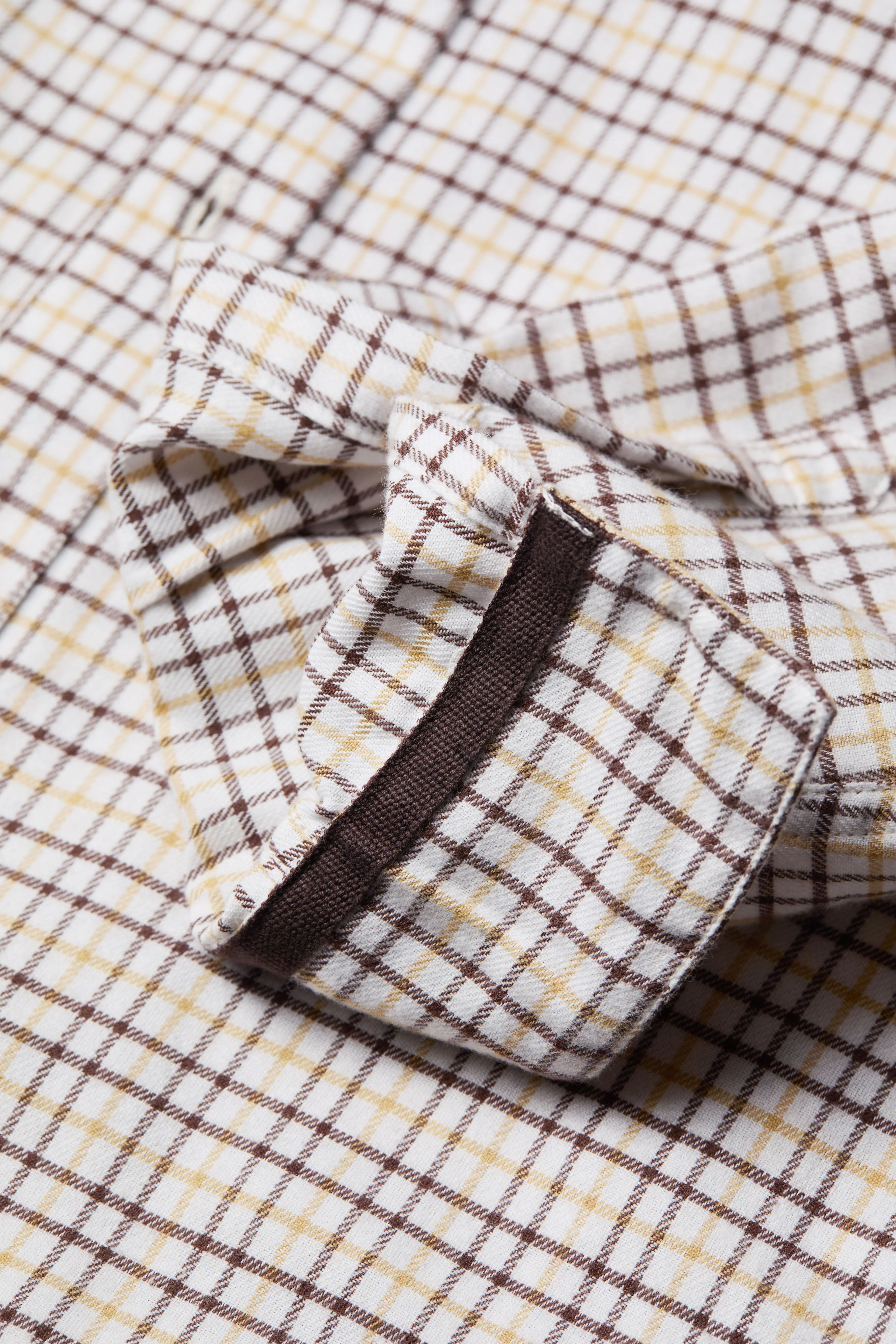 Classic Button Down Shirt (Brushed Cheltenham Camel Check) - Image 10