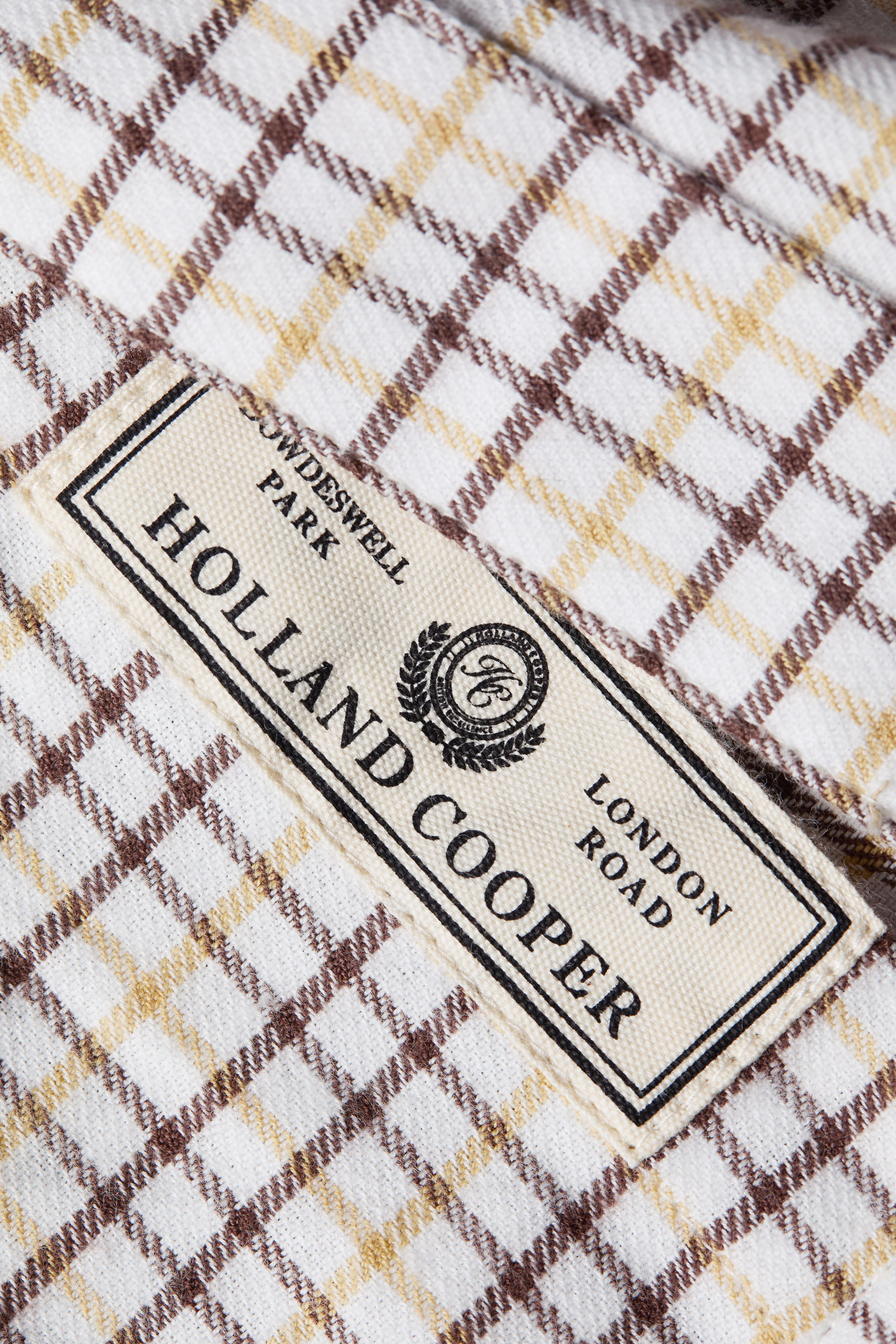 Classic Button Down Shirt (Brushed Cheltenham Camel Check) - Image 12