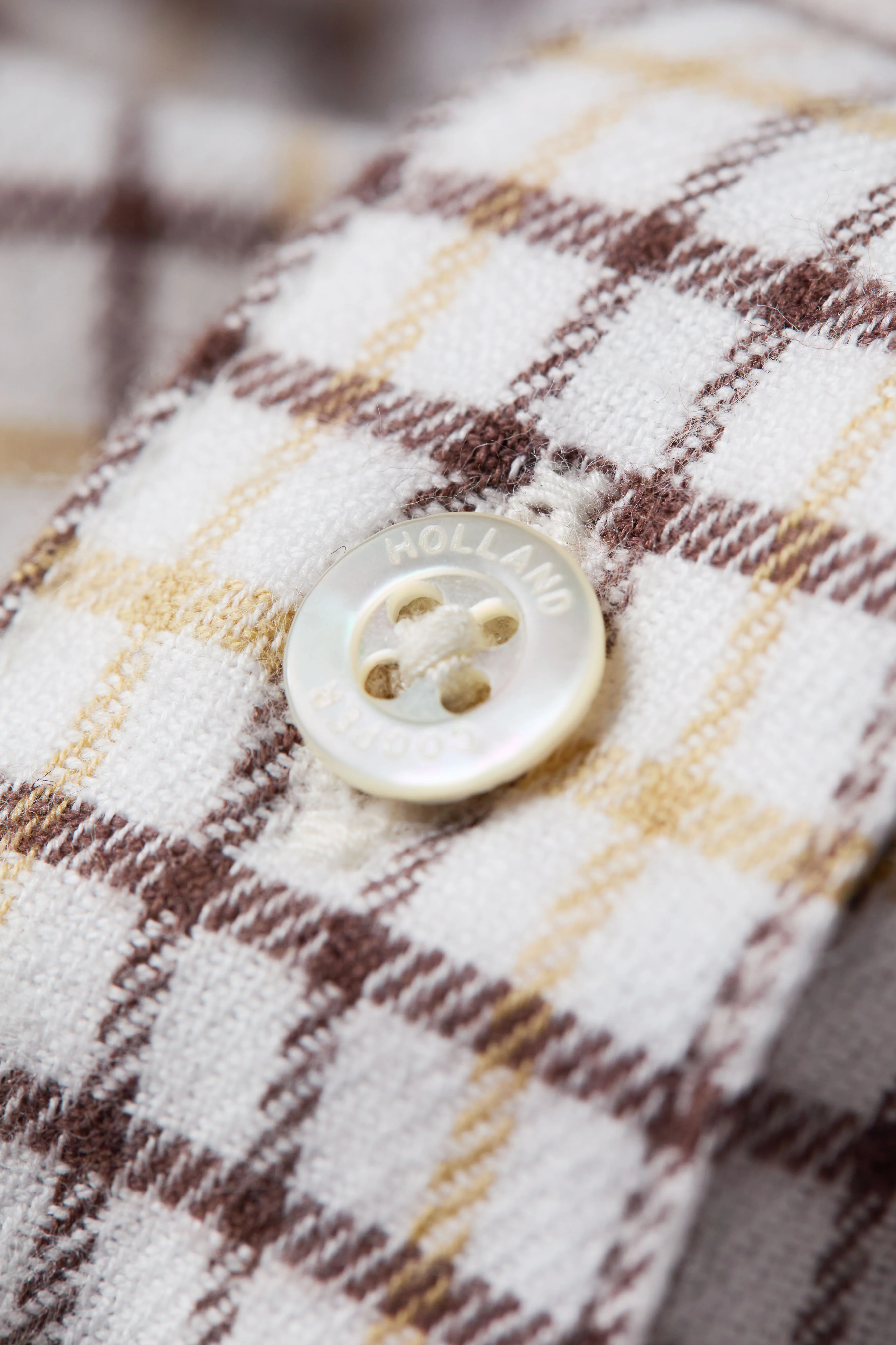 Classic Button Down Shirt (Brushed Cheltenham Camel Check) - Image 13