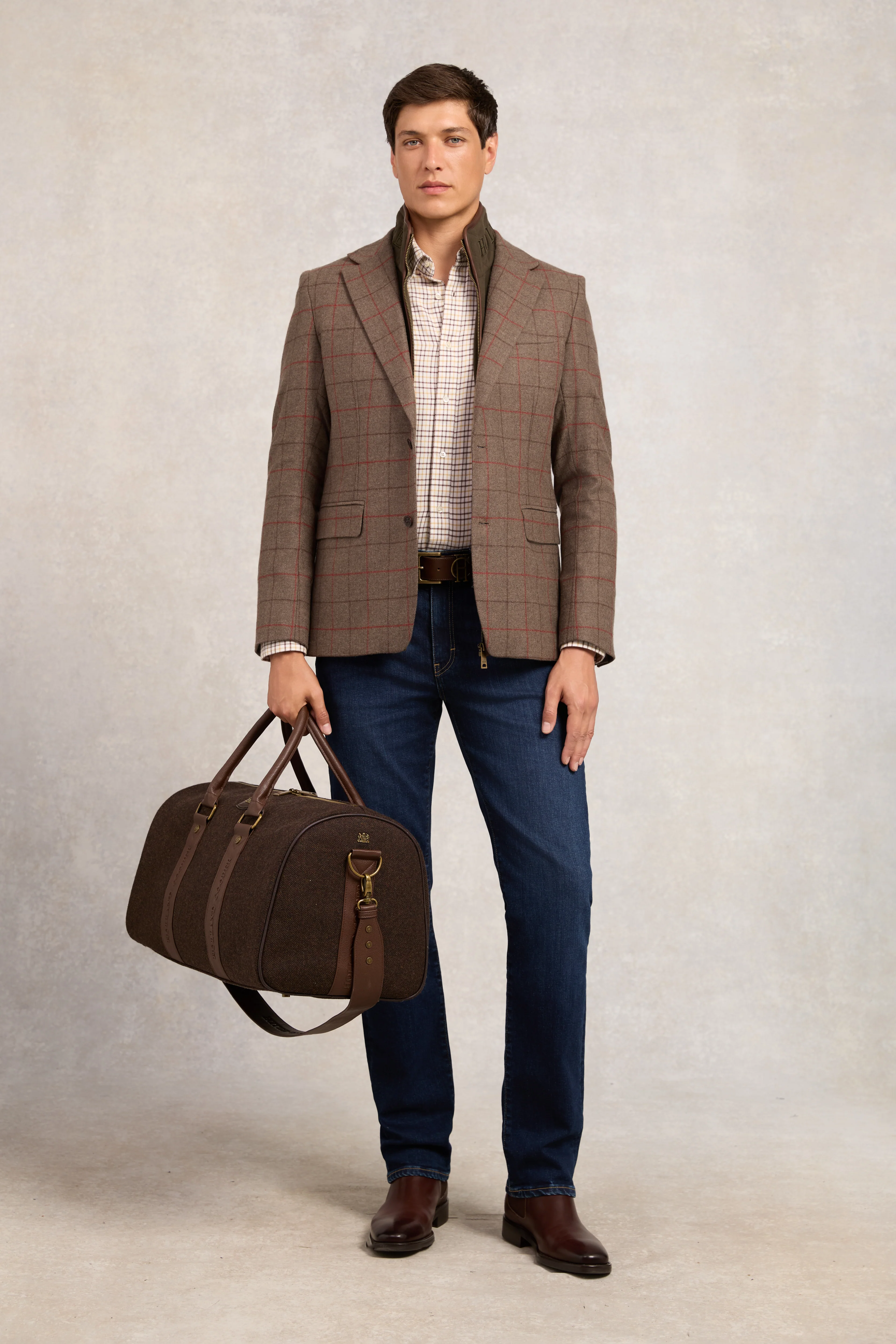 Classic Button Down Shirt (Brushed Cheltenham Camel Check) - Image 8