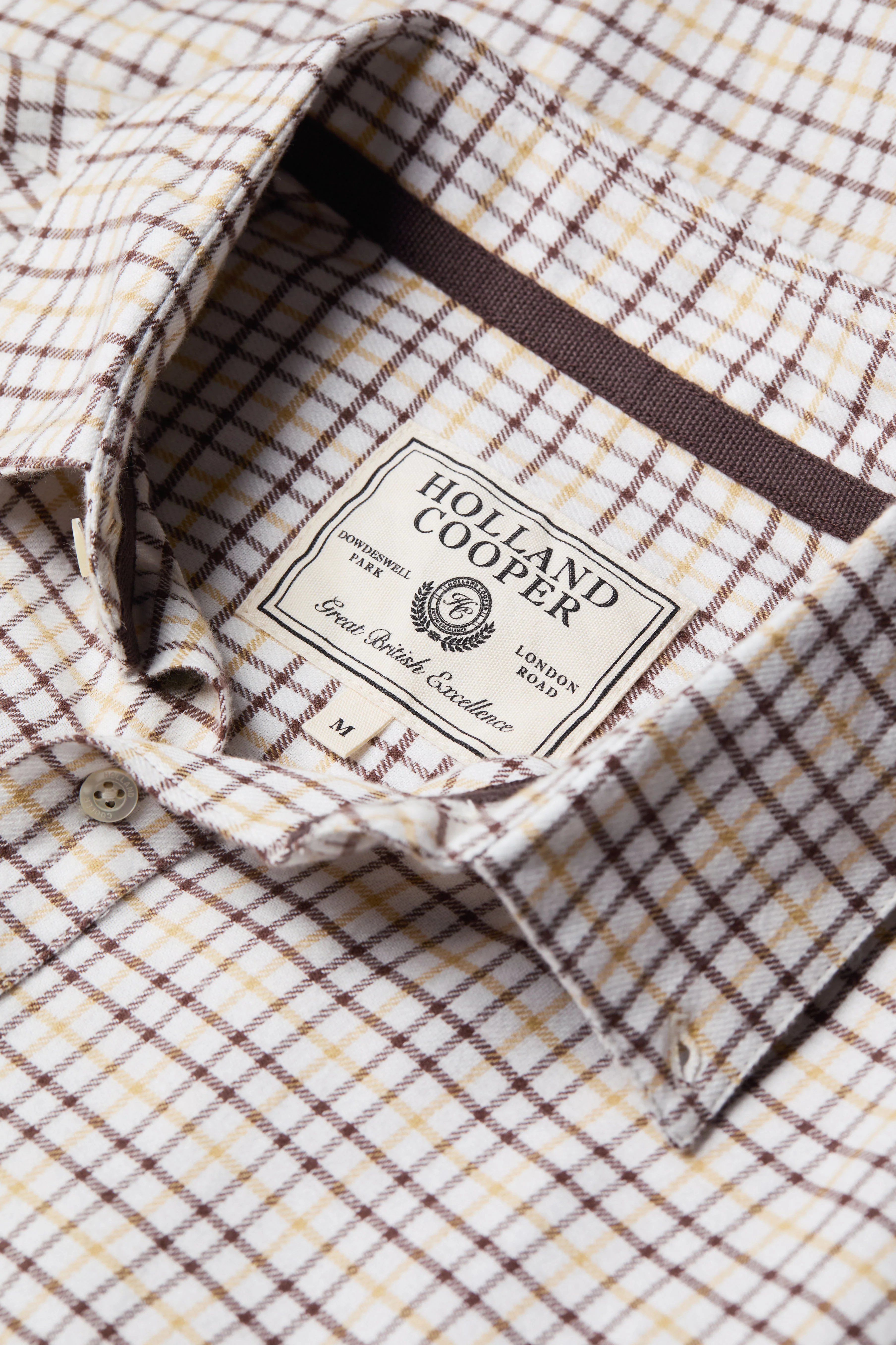Classic Button Down Shirt (Brushed Cheltenham Camel Check) - Image 9