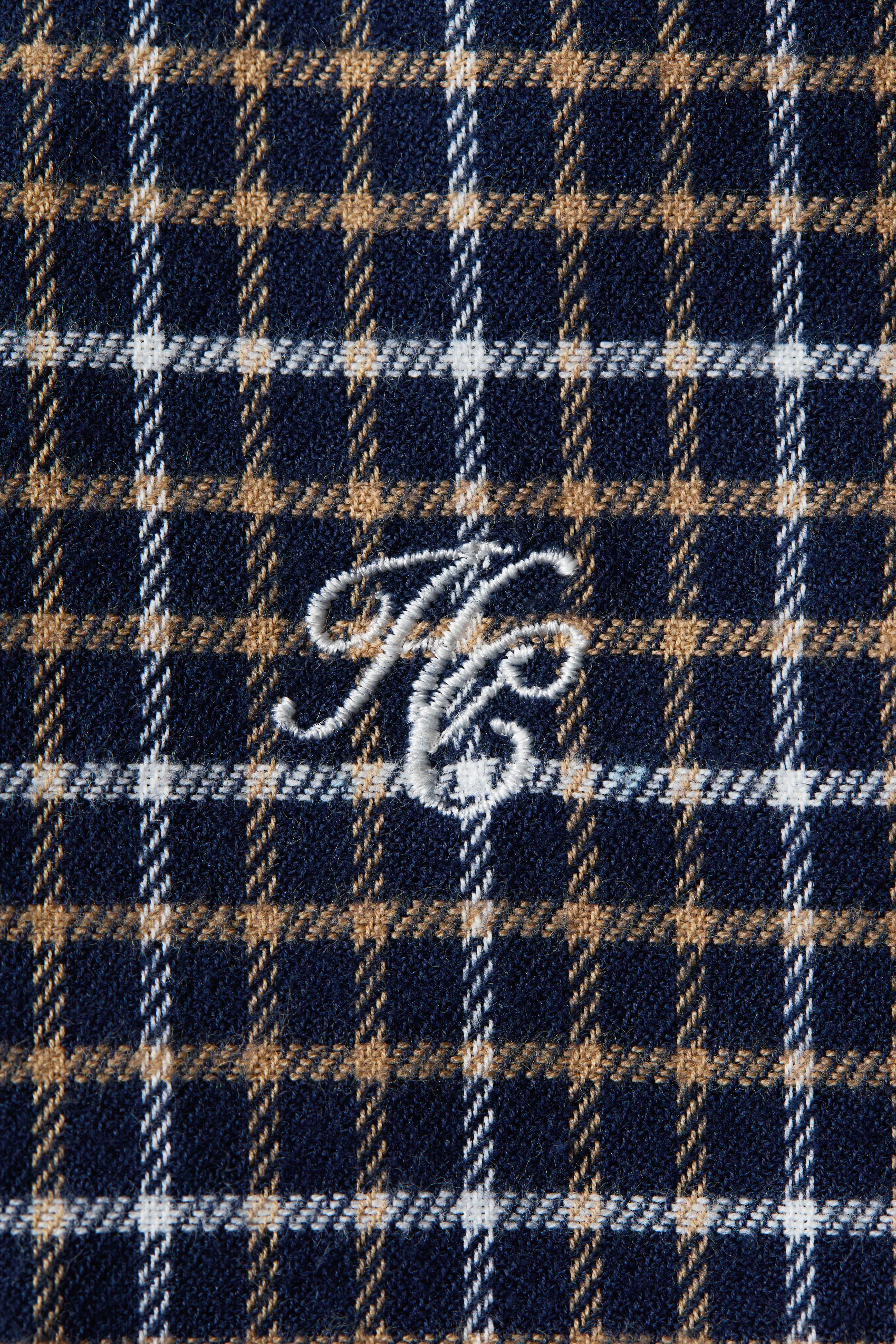 Classic Button Down Shirt (Brushed Cheltenham Navy Check) - Image 9