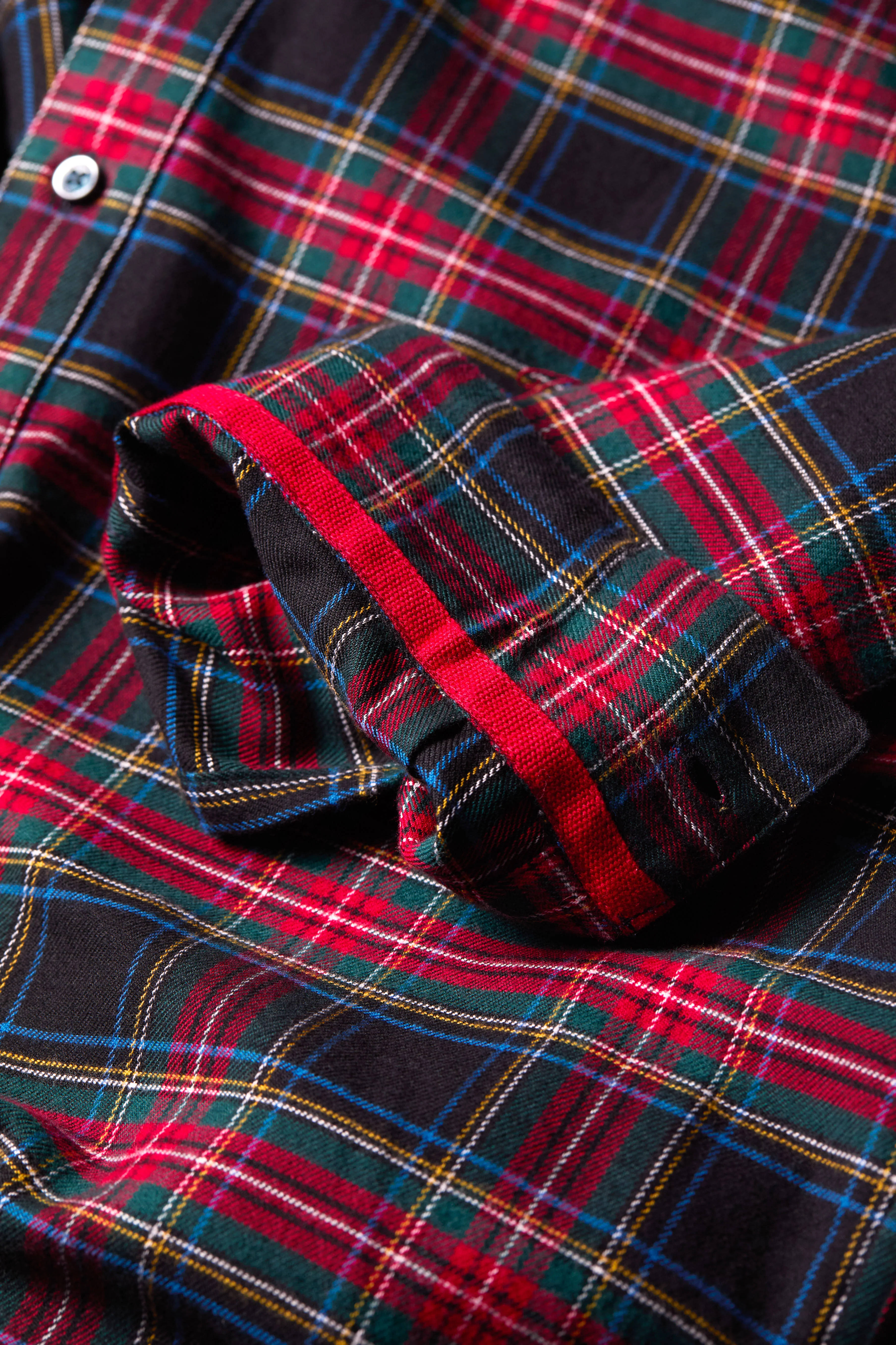 Classic Button Down Shirt (Brushed Sandringham Red) - Image 9