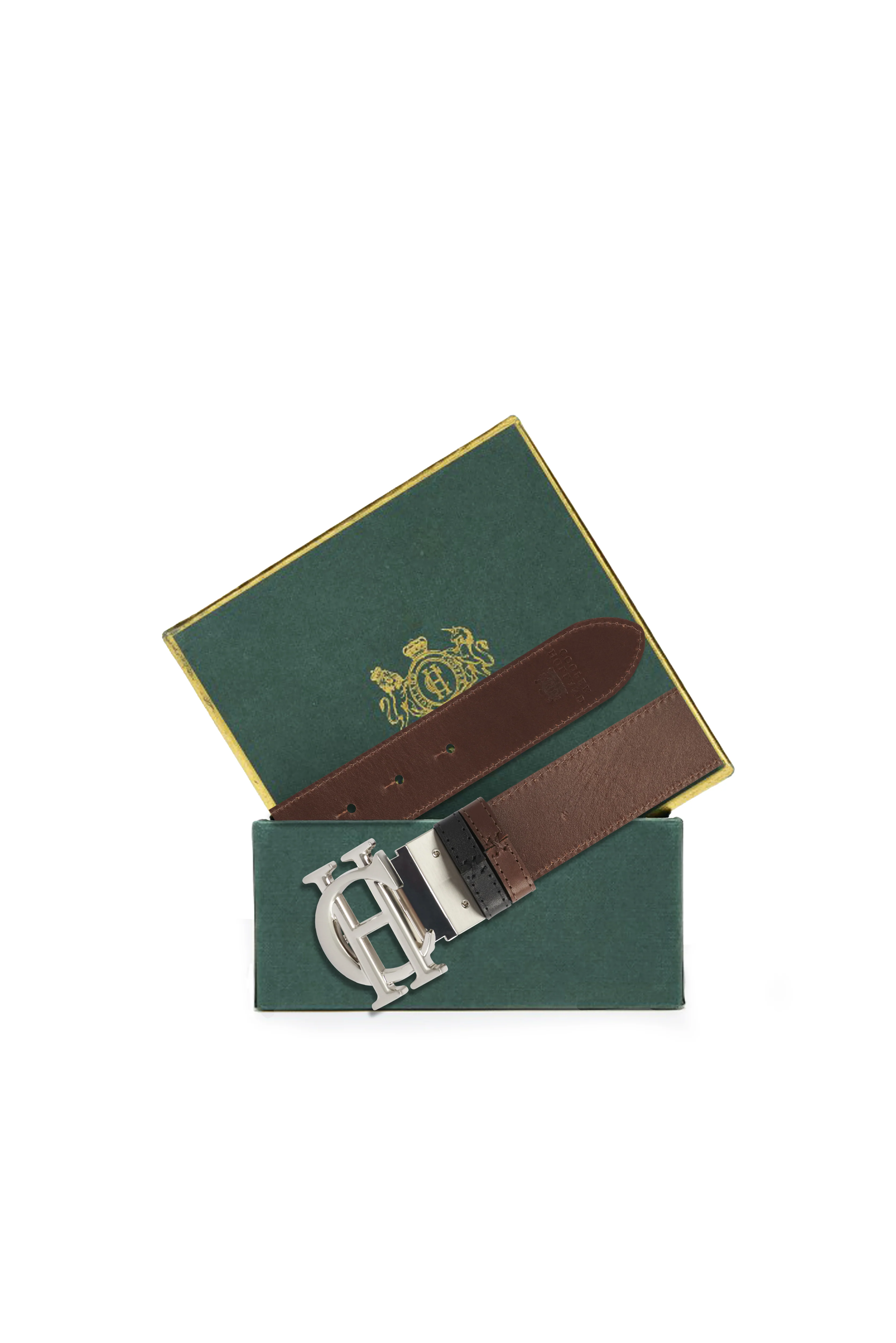 Men's Classic Reversible Belt (Chocolate Black Silver)