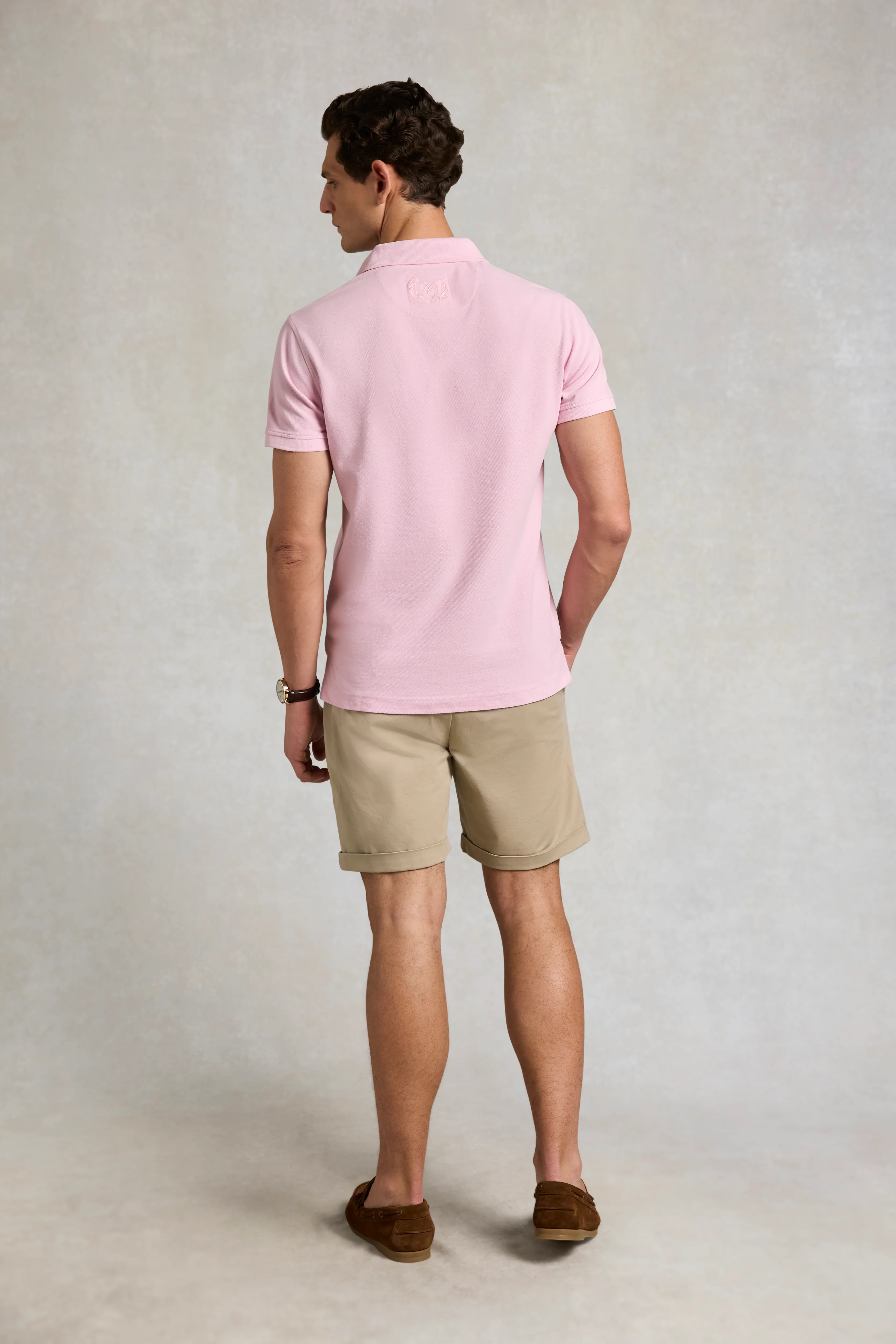 Men's Classic Short Sleeve Polo Shirt (Pink) - Image 6