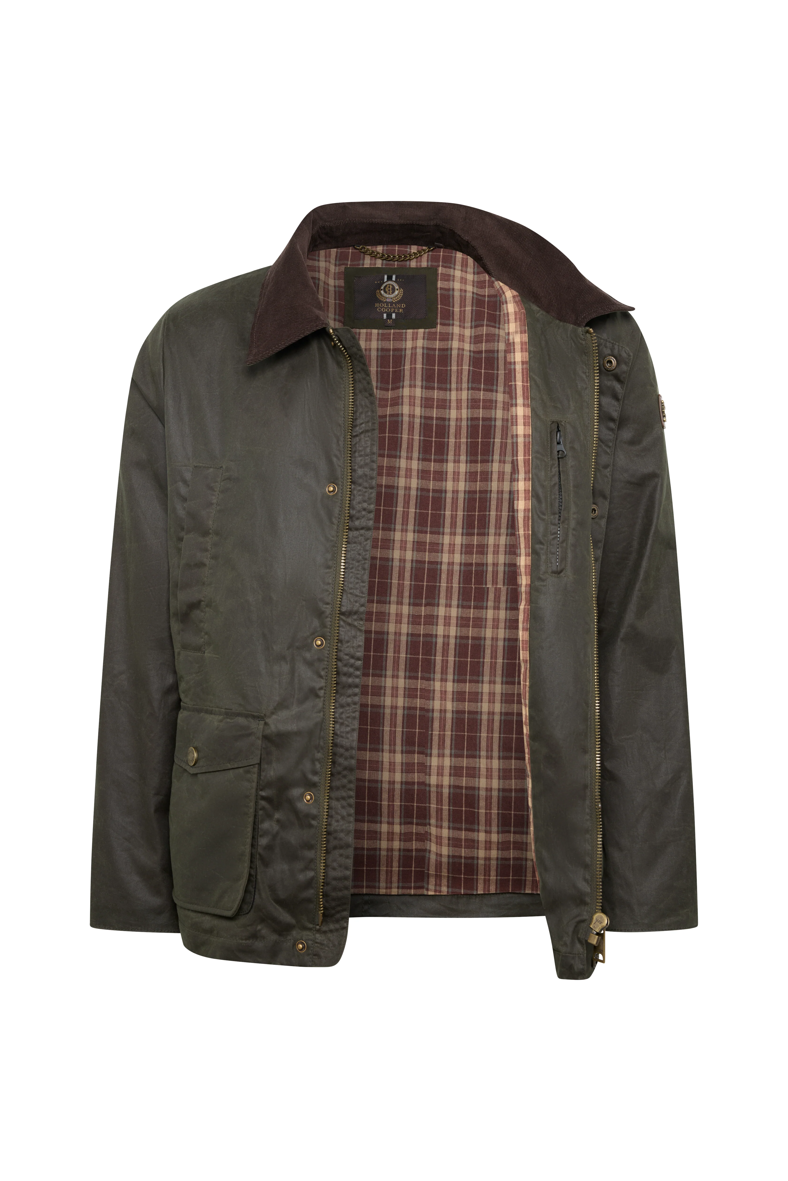 Men's Classic Wax Jacket (Moss Wax) - Image 6