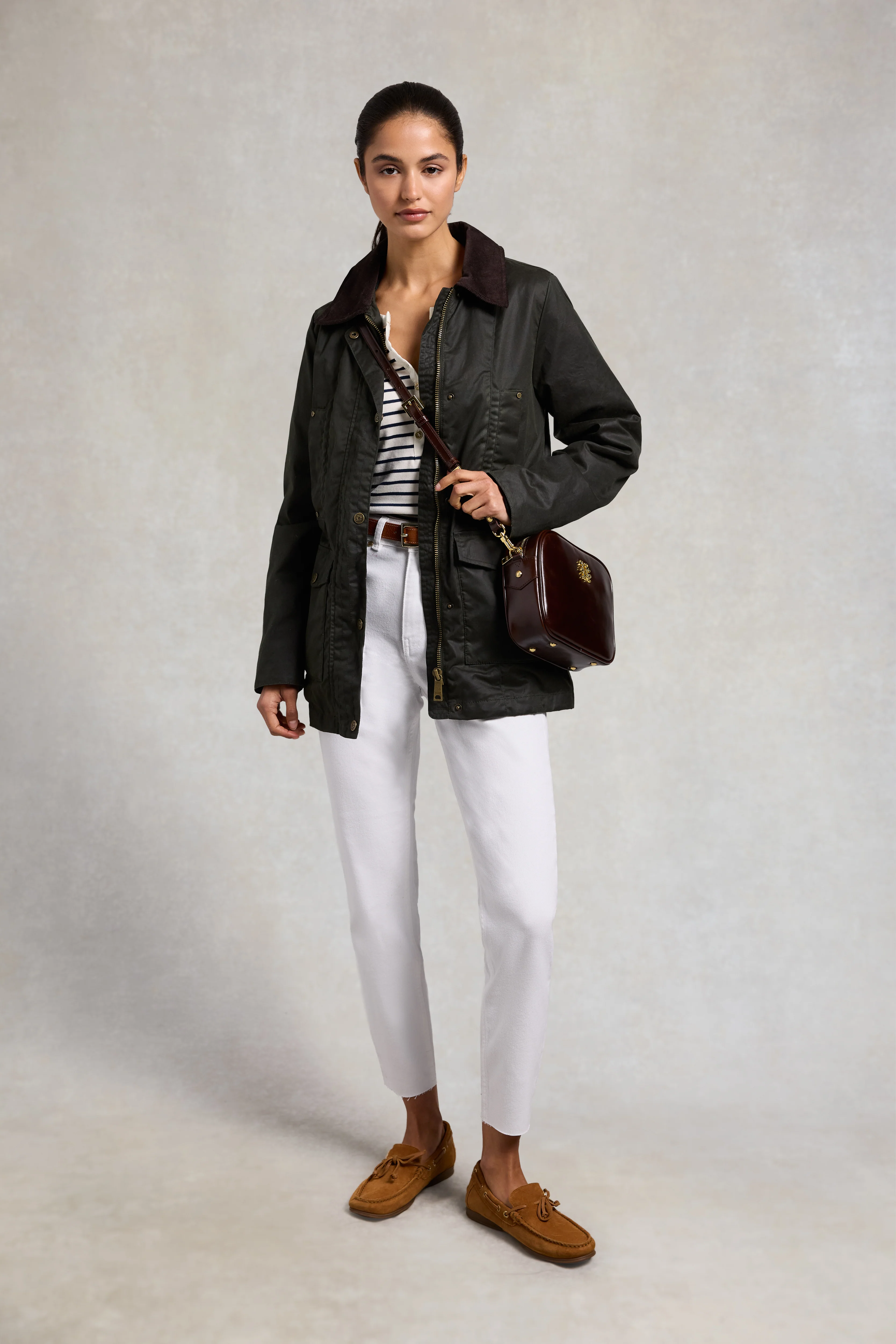 Classic Waxed Jacket (Dark Olive) - Image 6