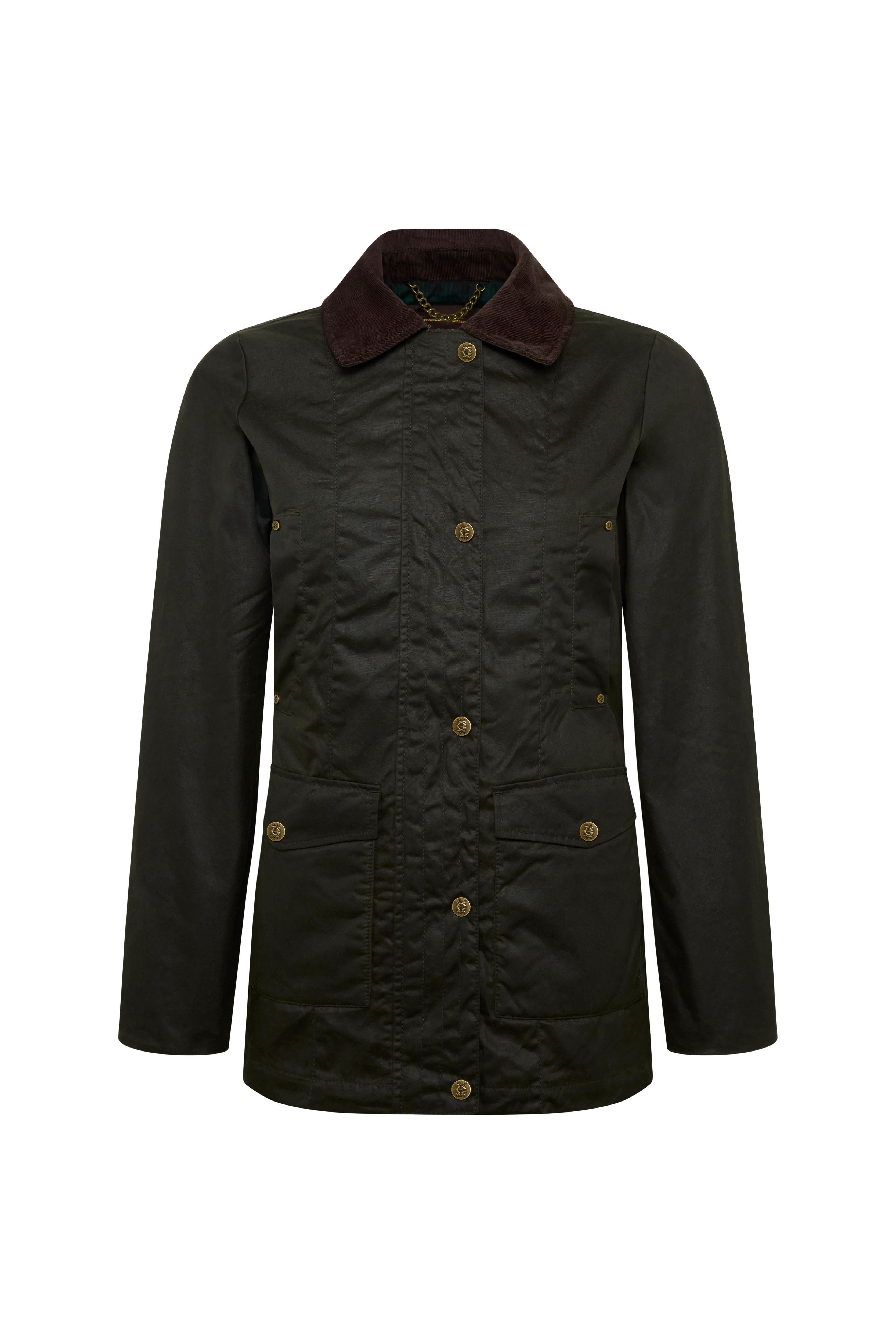 Classic Waxed Jacket (Dark Olive) - Image 7