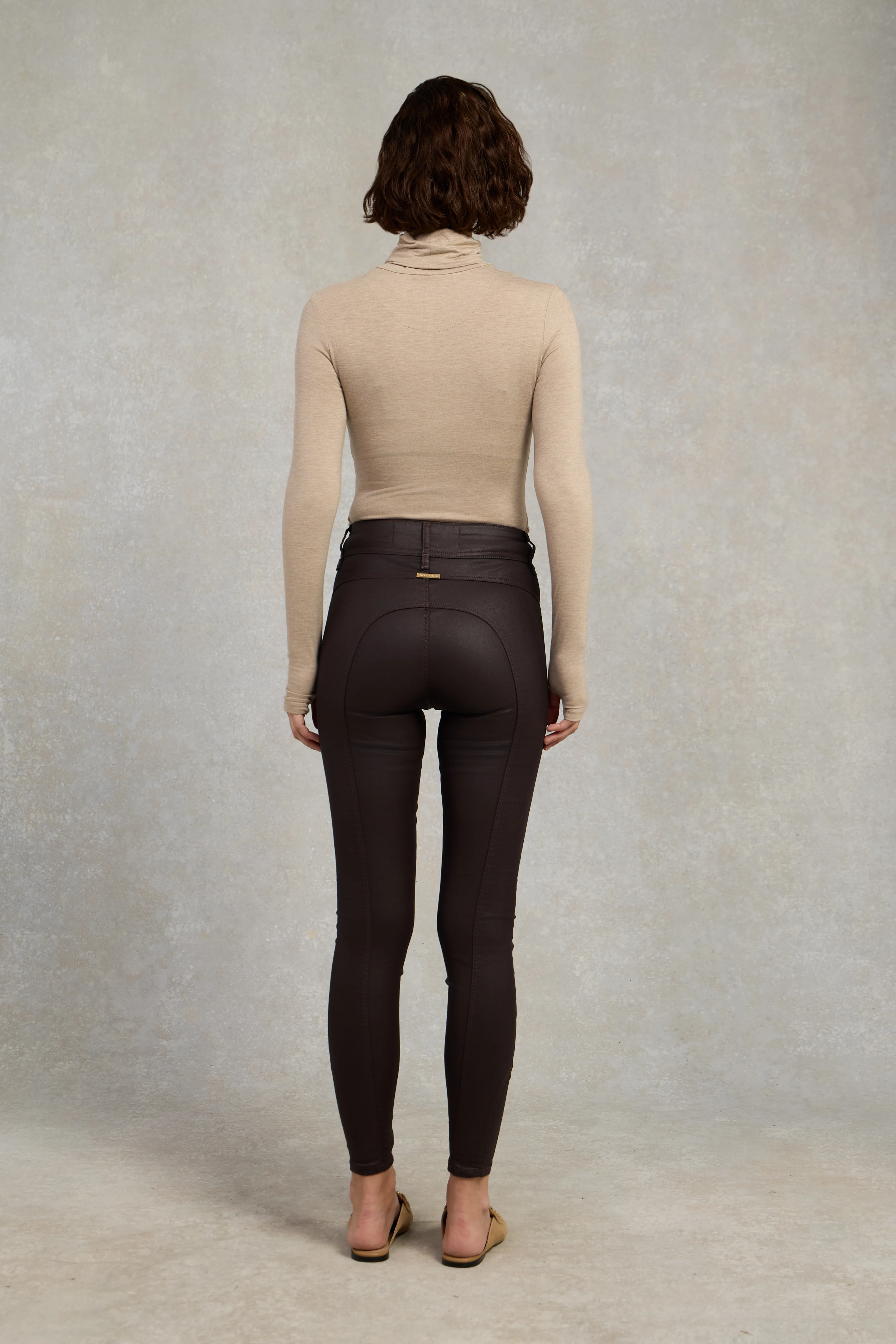 Coated Jodhpur Jean (Chocolate) - Image 5