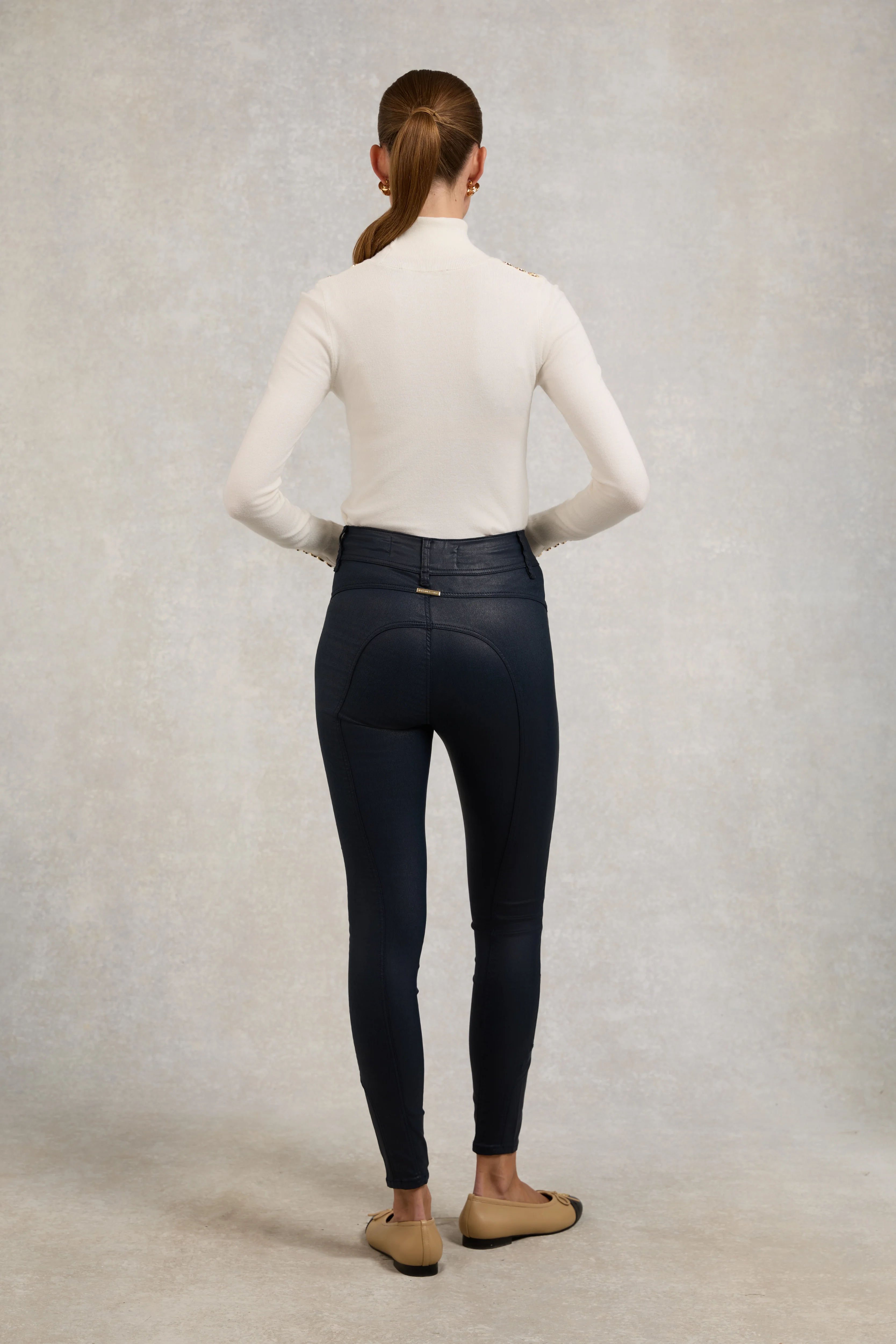 Coated Jodhpur Jean (Navy) - Image 5