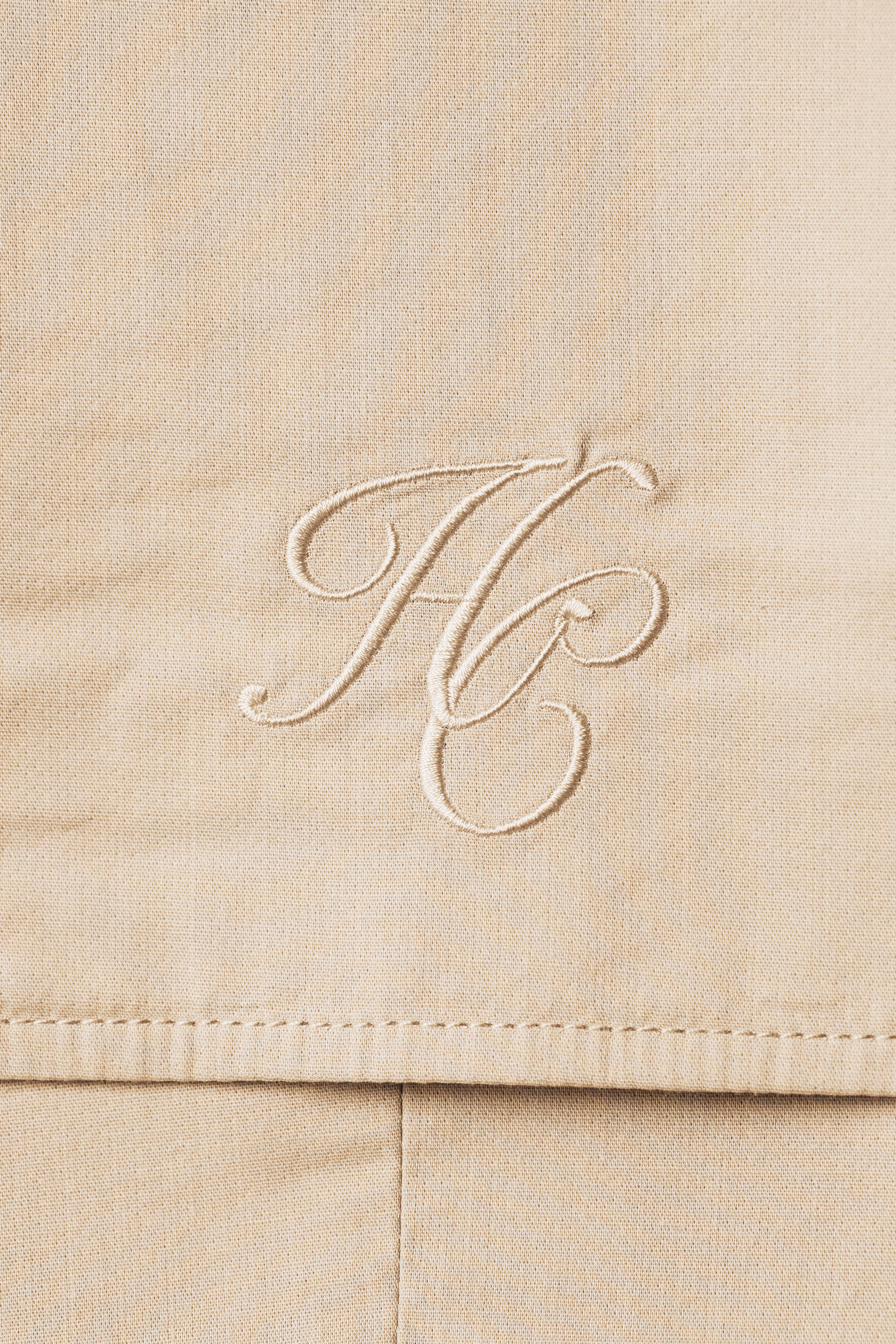 Collarless Trench Gilet (Stone) - Image 8