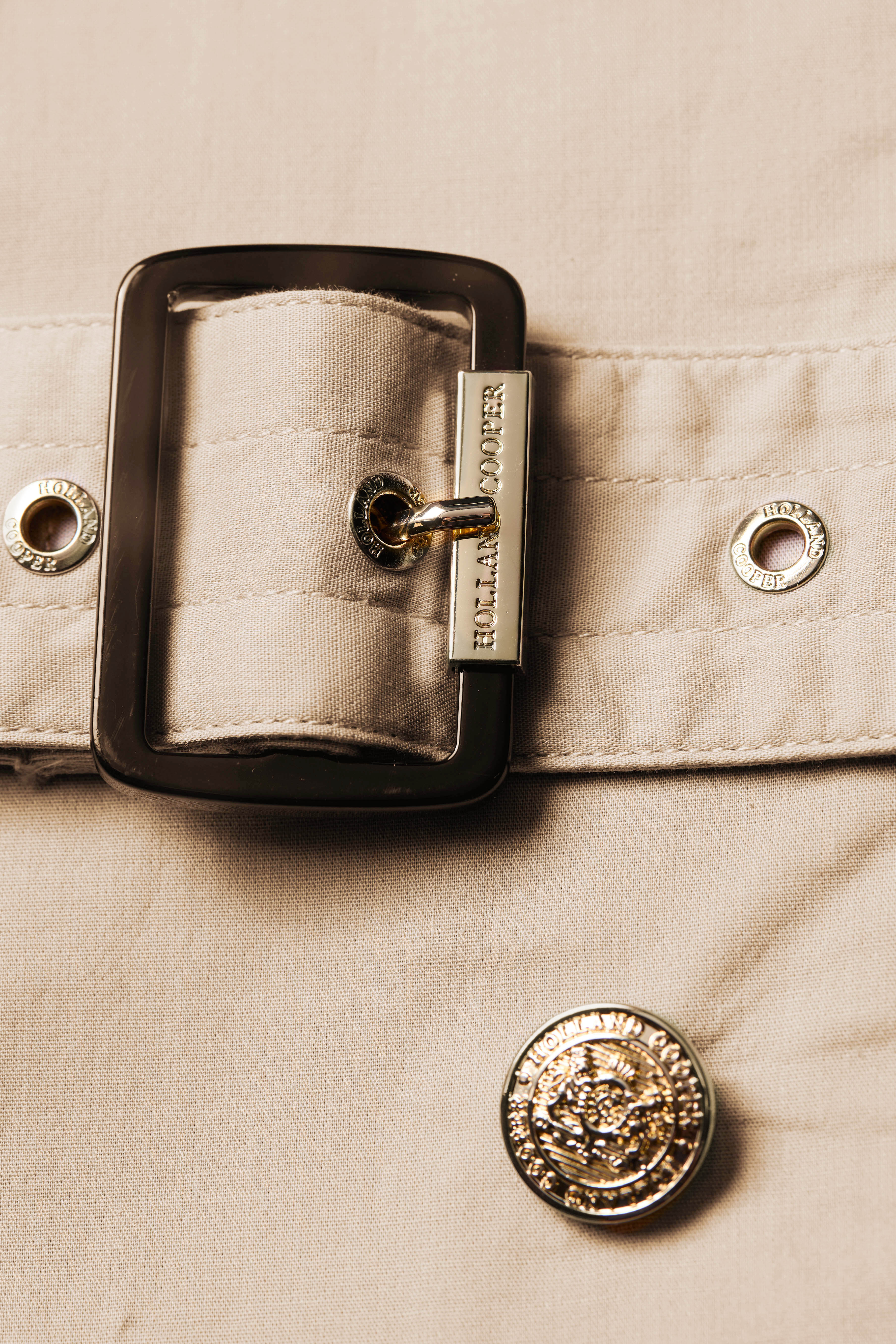 Collarless Trench Gilet (Stone) - Image 9