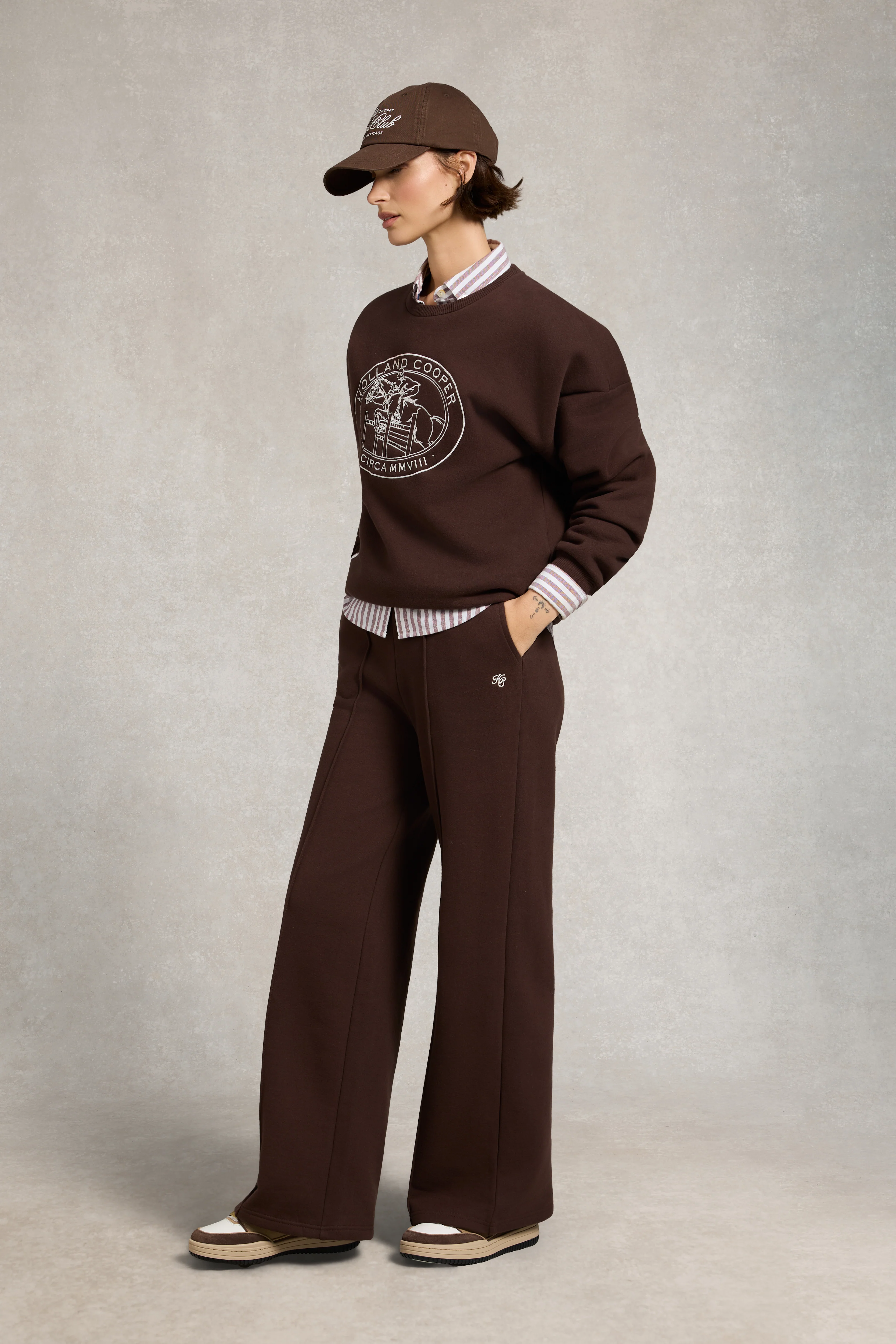 Collegiate Wide Leg Jogger (Walnut) - Image 3