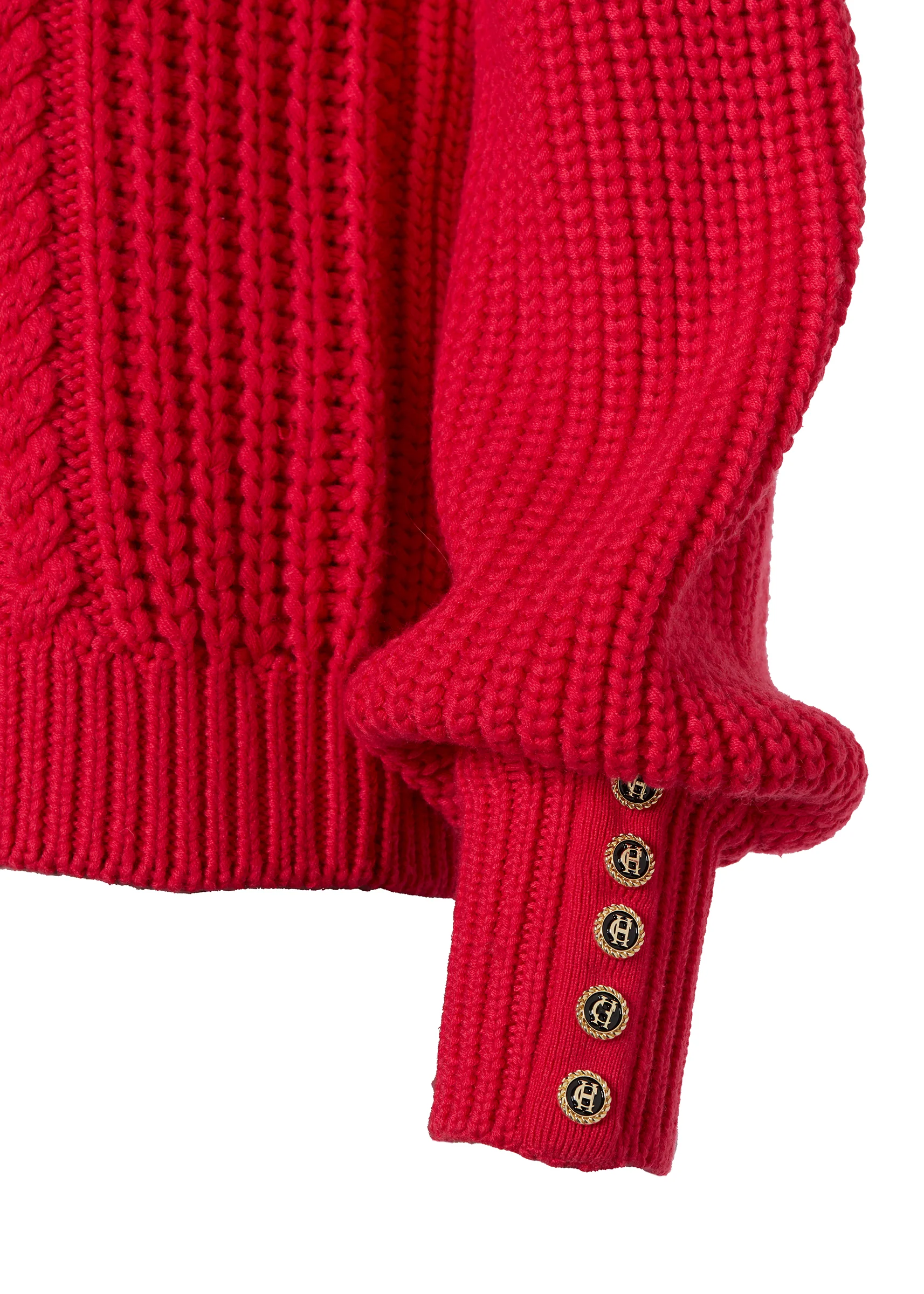 Corded Roll Neck Knit (Raspberry) - Image 8