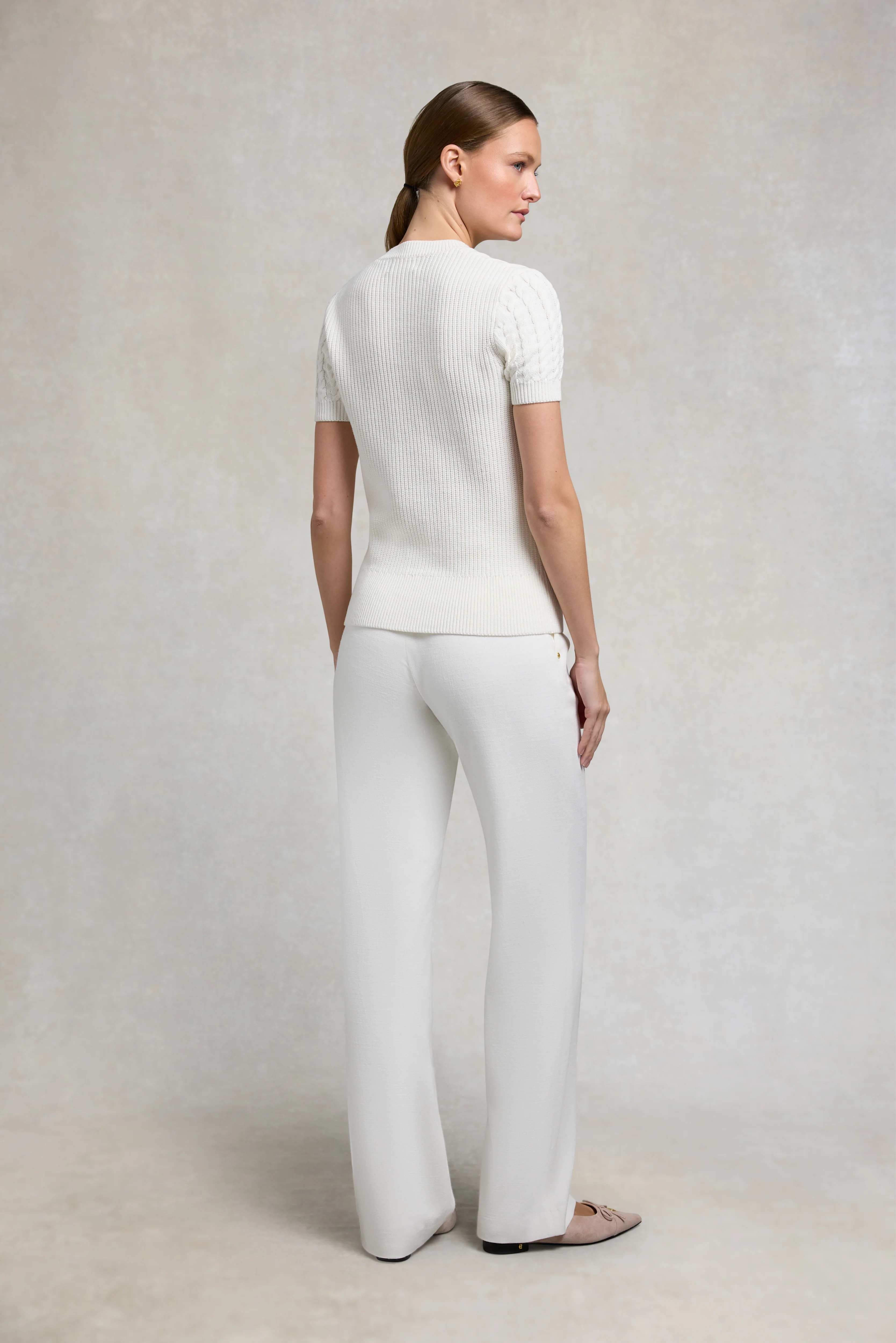 Cotswold Short Sleeve Cardigan (Natural) - Image 3
