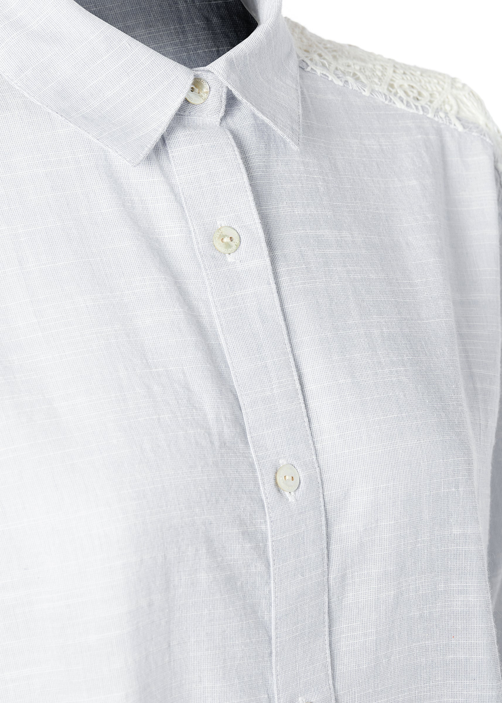 Cotton Lace Shirt (Pale Blue) - Image 11