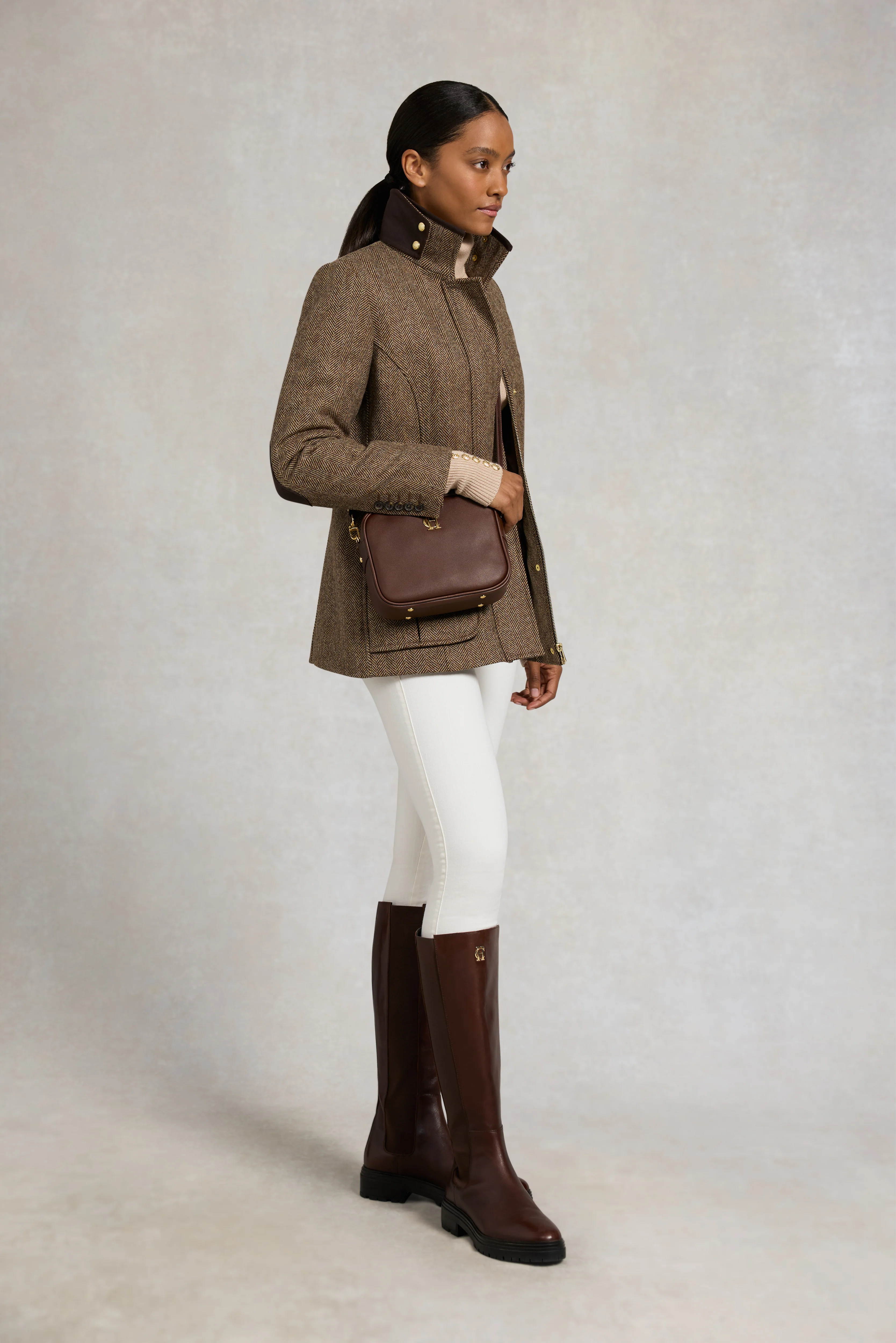 Country Classic Jacket (Large Scale Brown Herringbone) - Image 6