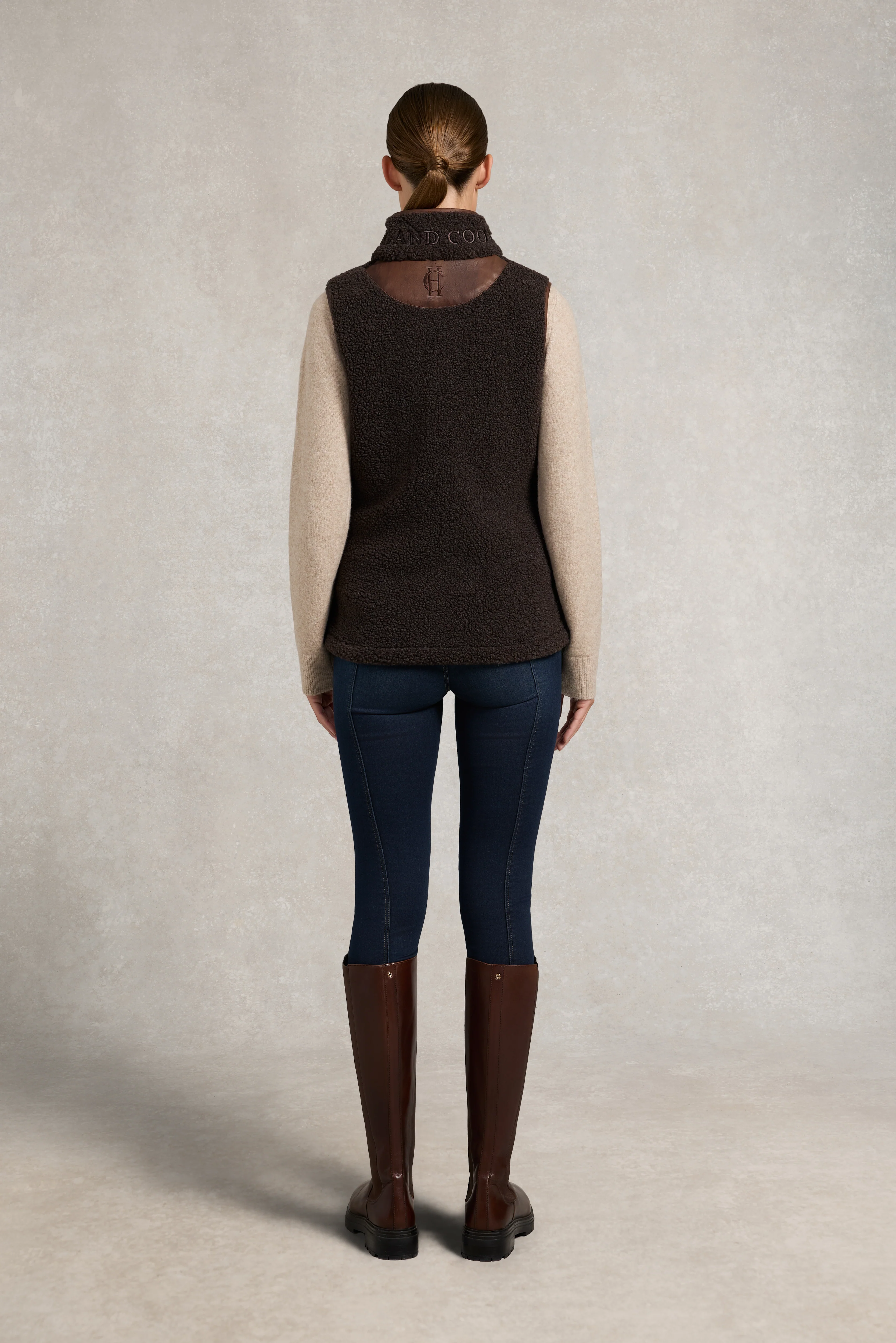 Country Fleece Gilet (Chocolate Borg) - Image 6