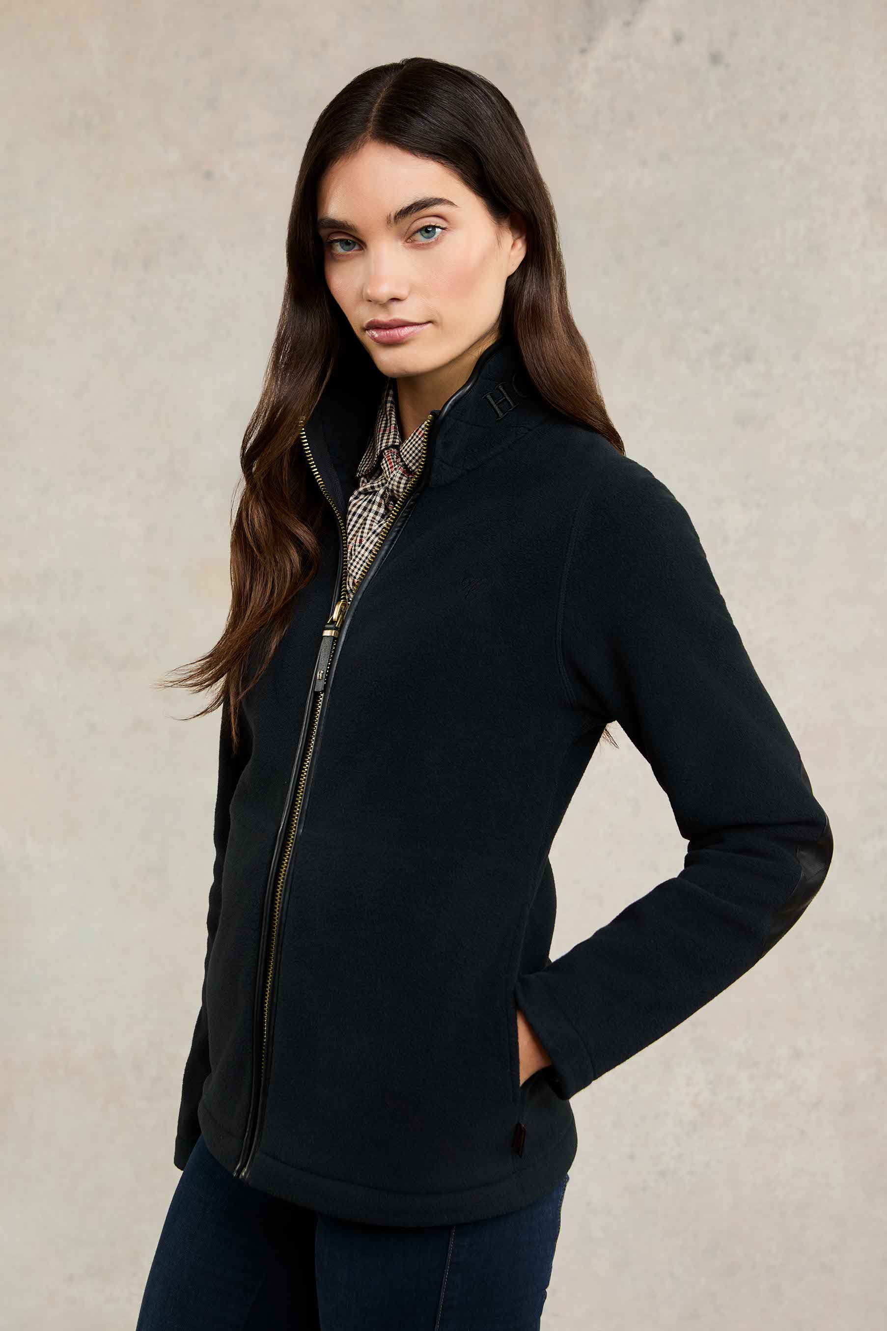 Country Fleece Jacket (Black) - Image 3