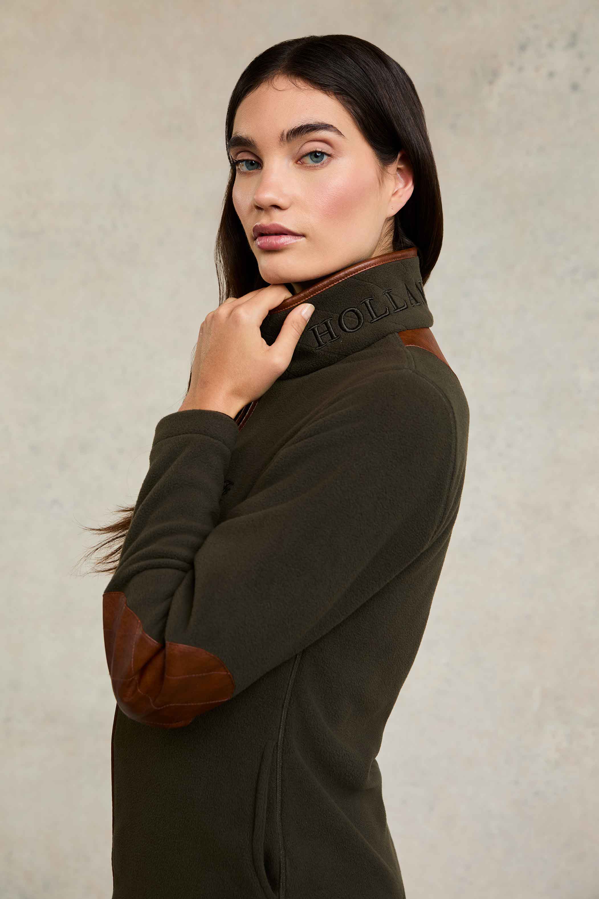 Country Fleece Jacket (Khaki) - Image 9